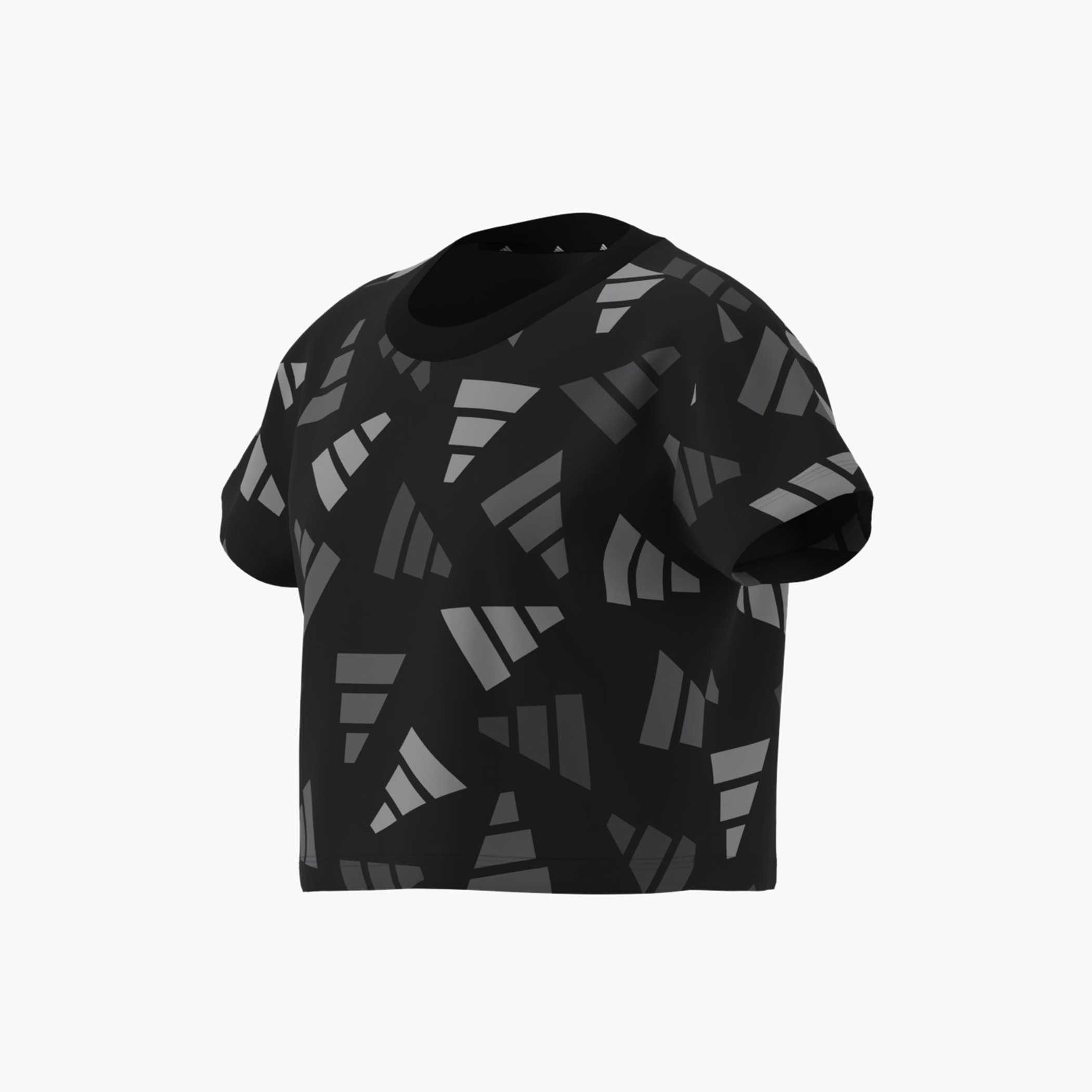 adidas Logo Print T-shirt with Short Sleeves-girls-clothing-tshirts-image-6