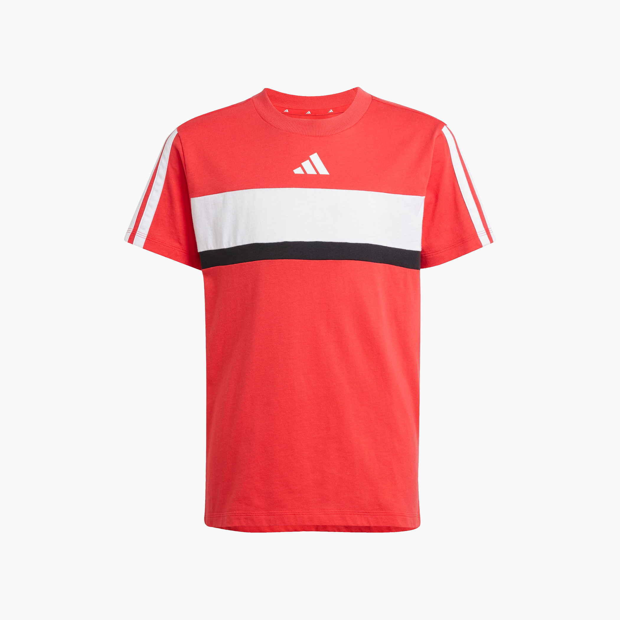 adidas Logo Print T-shirt with Short Sleeves-boys-clothing-sportswear-tops-image-1