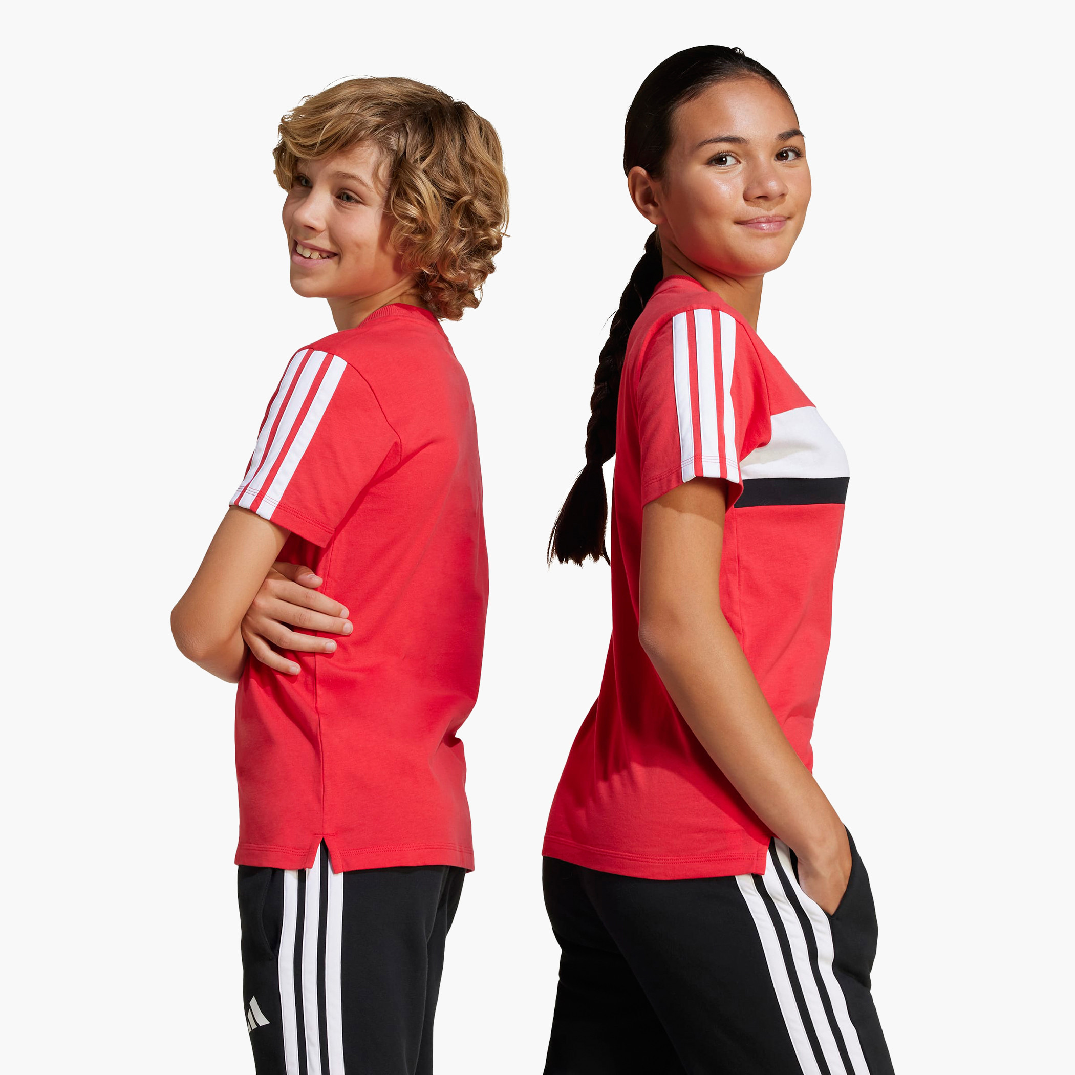 adidas Logo Print T-shirt with Short Sleeves-boys-clothing-sportswear-tops-image-8