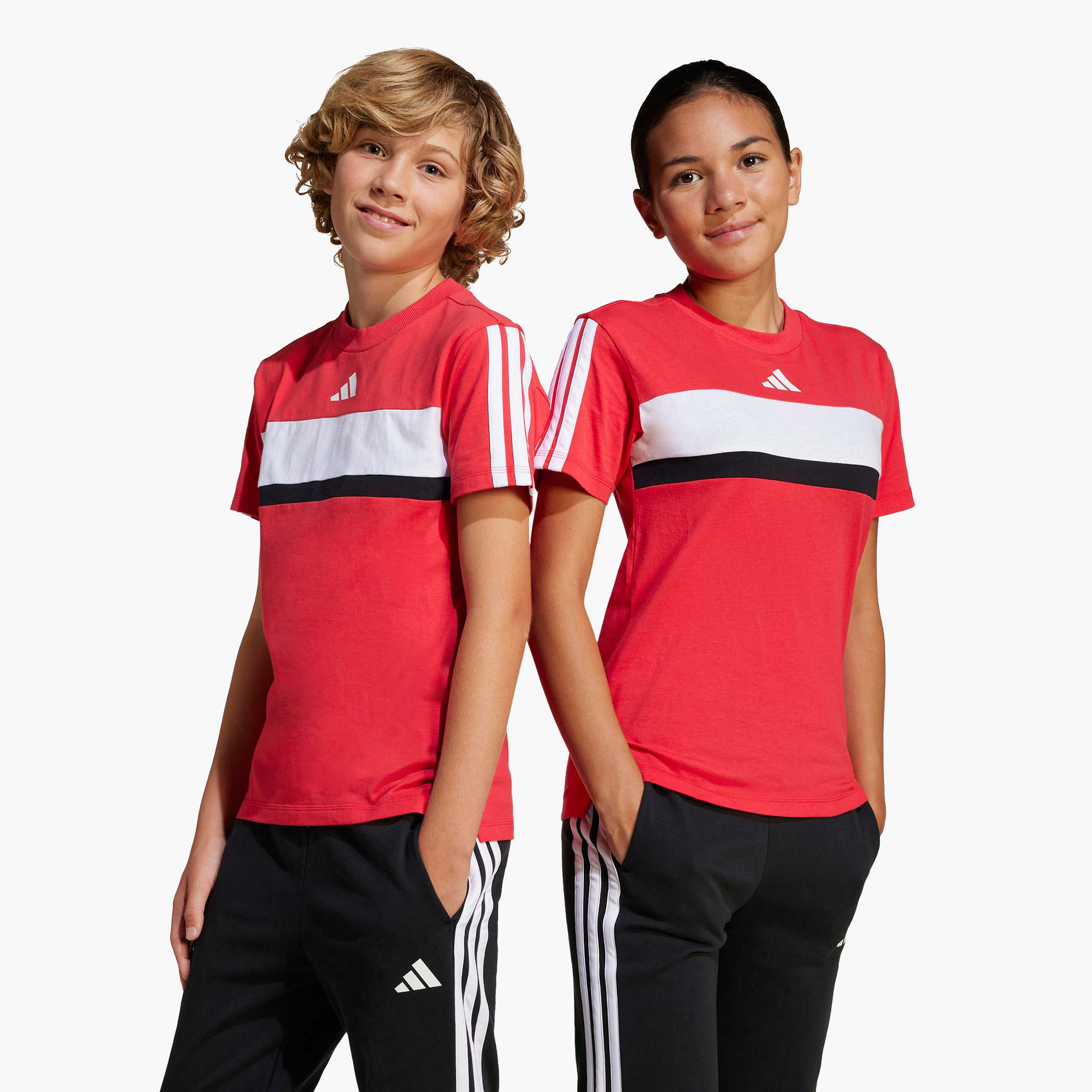 adidas Logo Print T-shirt with Short Sleeves-boys-clothing-sportswear-tops-image-9