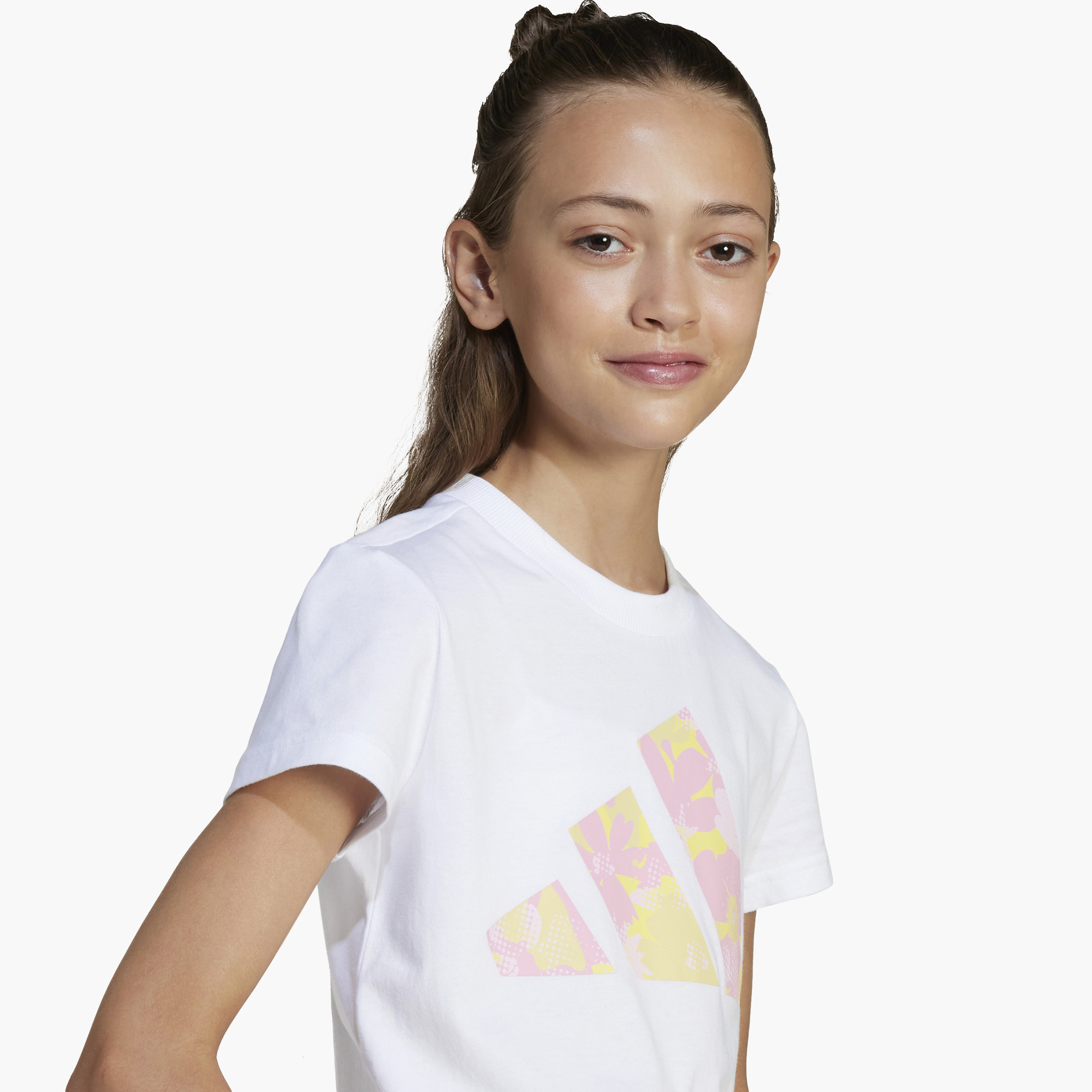 adidas Logo Print T-shirt with Short Sleeves-girls-clothing-tshirts-image-6