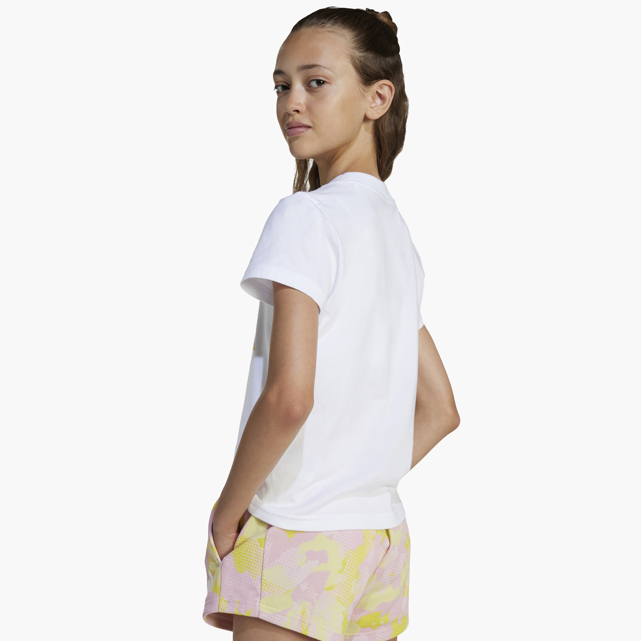adidas Logo Print T-shirt with Short Sleeves-girls-clothing-tshirts-image-7