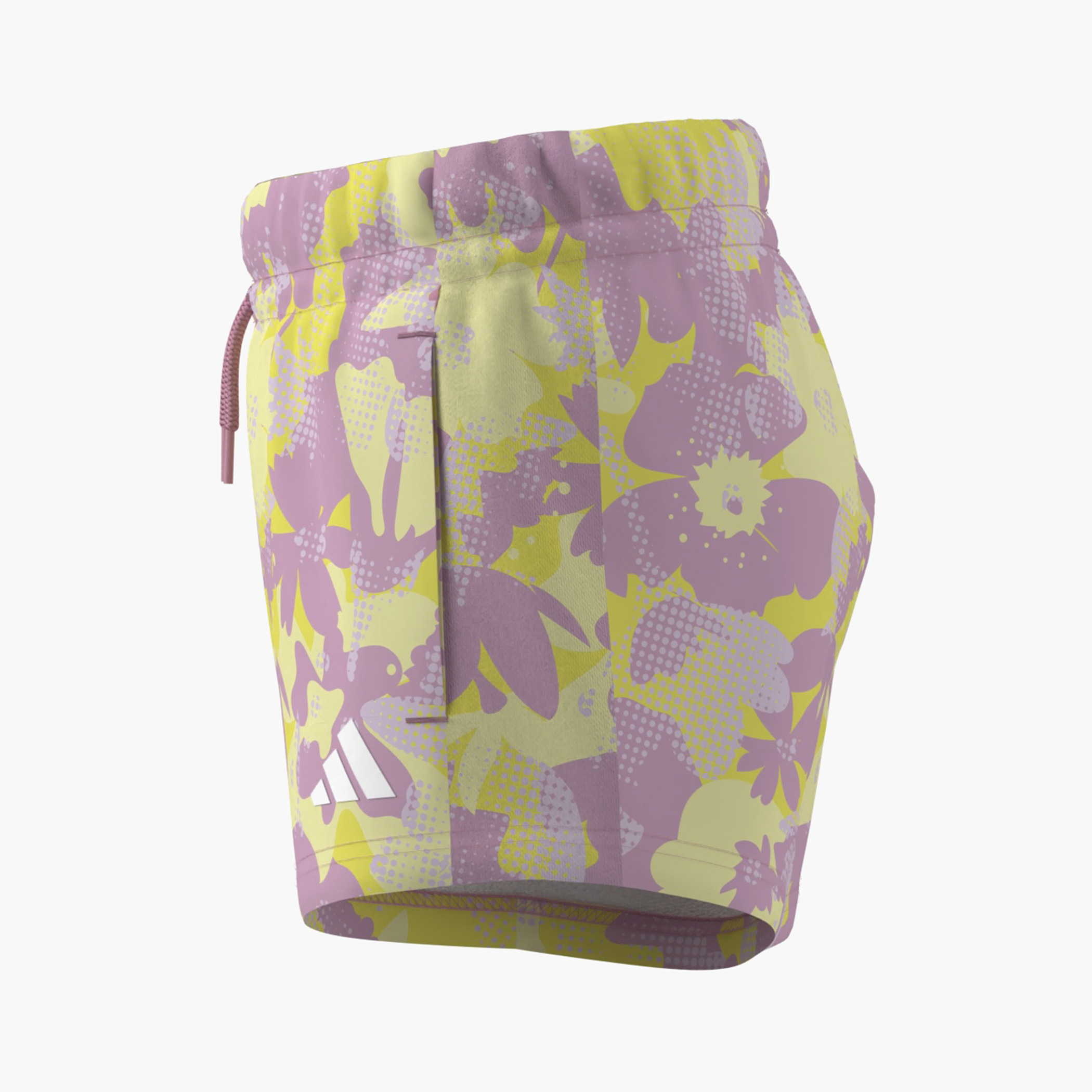 adidas Floral Print Shorts with Drawstring Closure-girls-clothing-bottoms-shorts-image-6