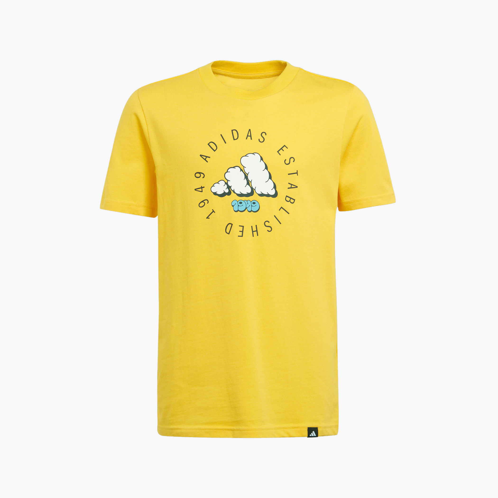 adidas Logo Detail T-shirt with Short Sleeves-boys-clothing-tshirtsandpolos-image-1