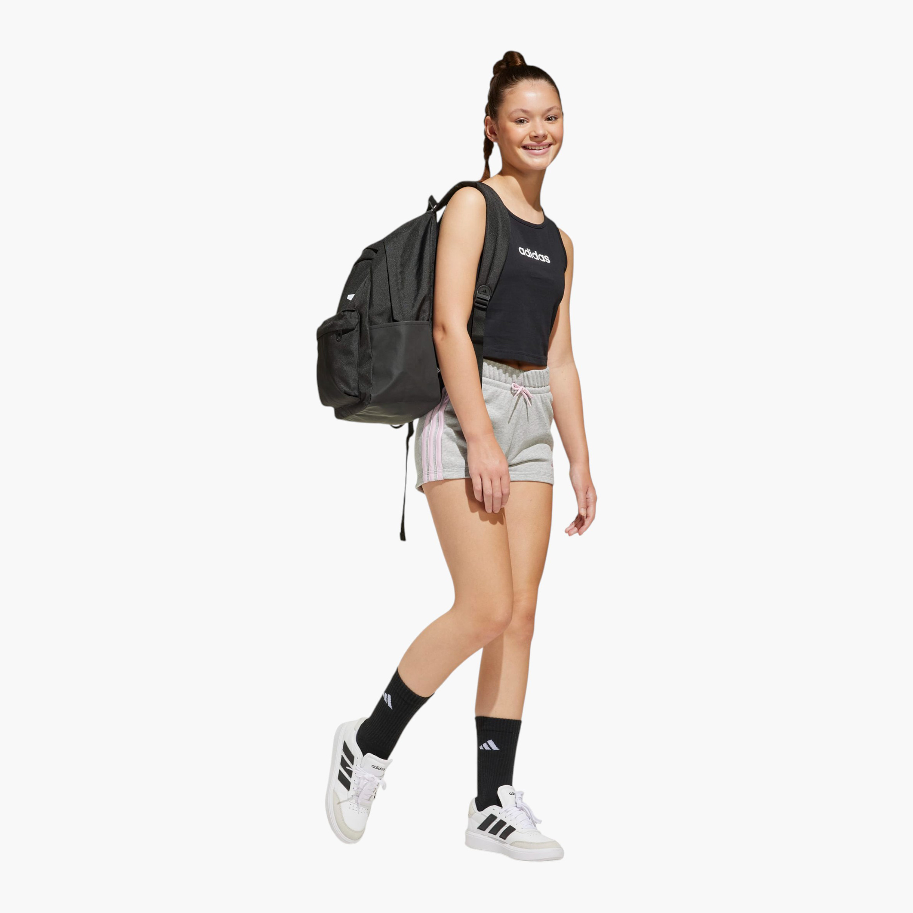 شنطة ظهر مدرسية بأحزمة قابلة للتعديل وسحاب إغلاق وطبعات شعار من أديداس-school-bagsandbackpacks-backpacks-image-2