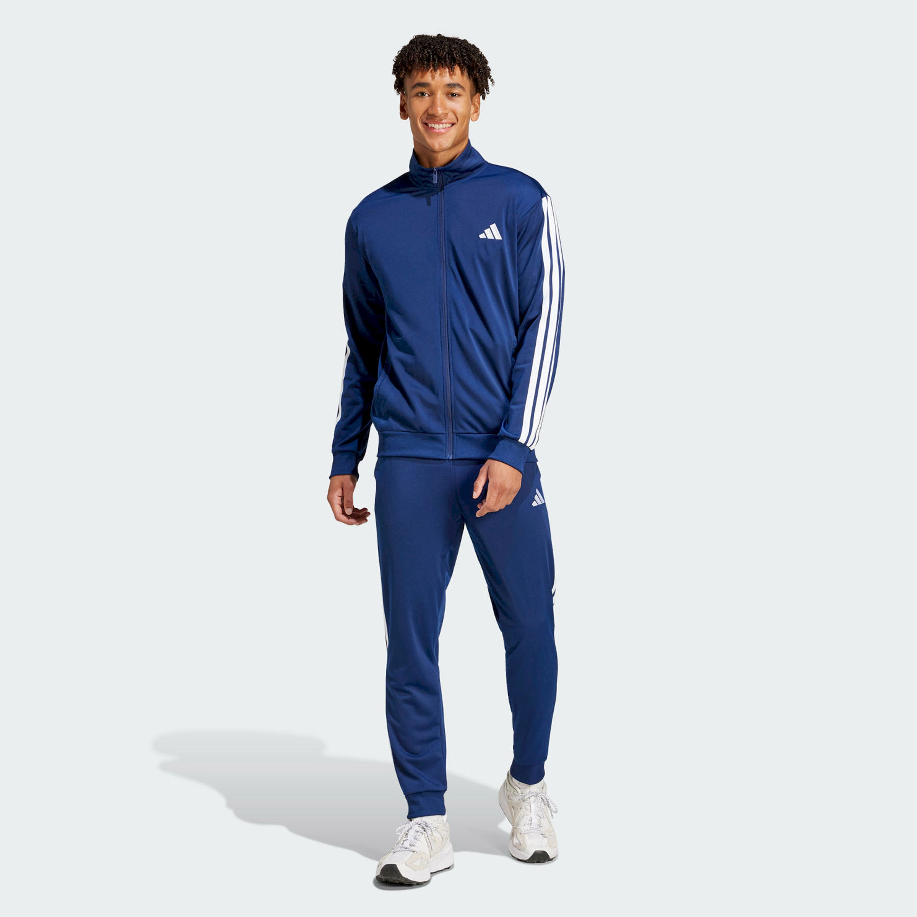 adidas Men's Sportswear Basic 3-Stripes Tricot Track Suit | OE-men-clothing-sportswearandactivewear-tracksuits-image-1