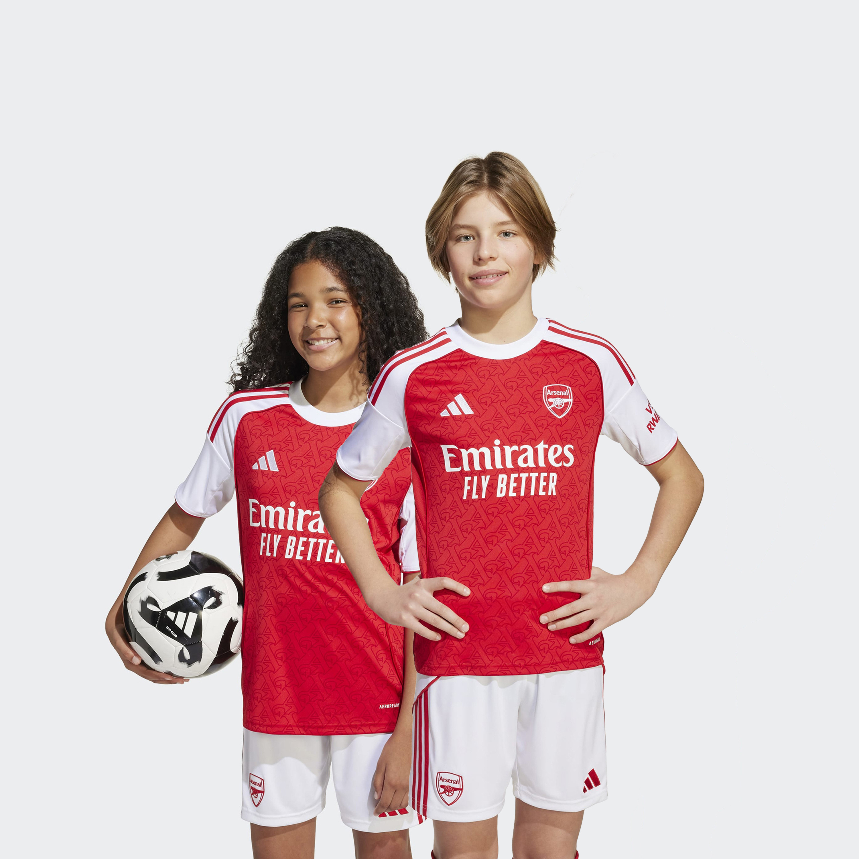 adidas Kids Arsenal 25/26 Home Short Sleeve Jersey-boys-clothing-sportswear-tops-image-1