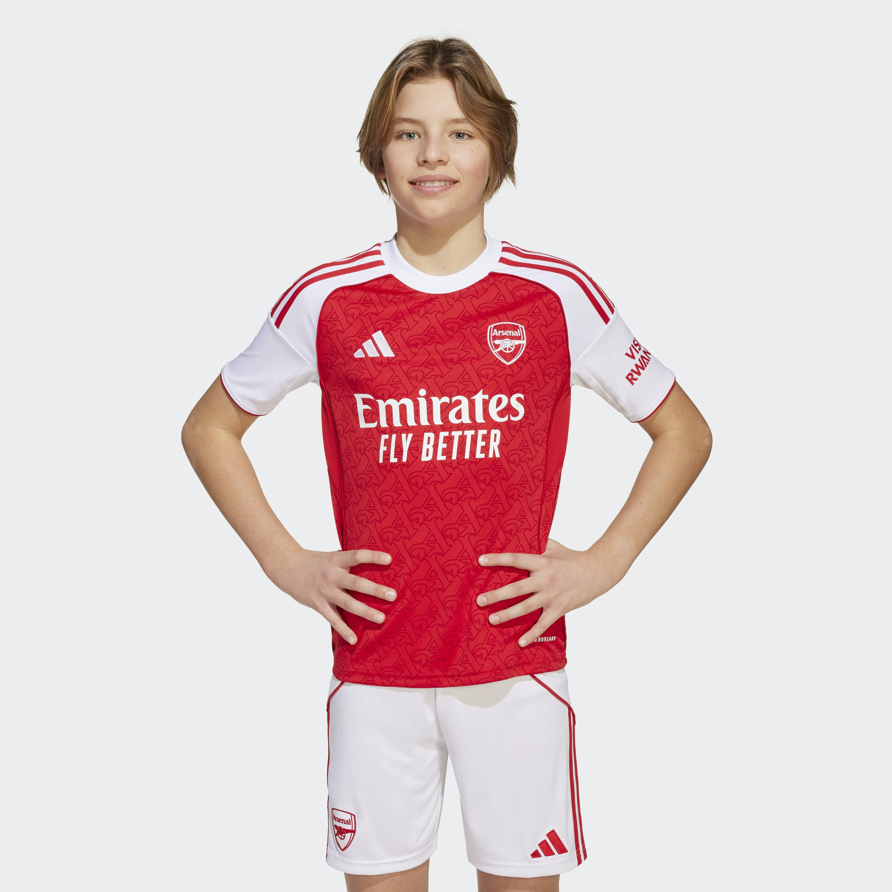 adidas Kids Arsenal 25/26 Home Short Sleeve Jersey-boys-clothing-sportswear-tops-image-3