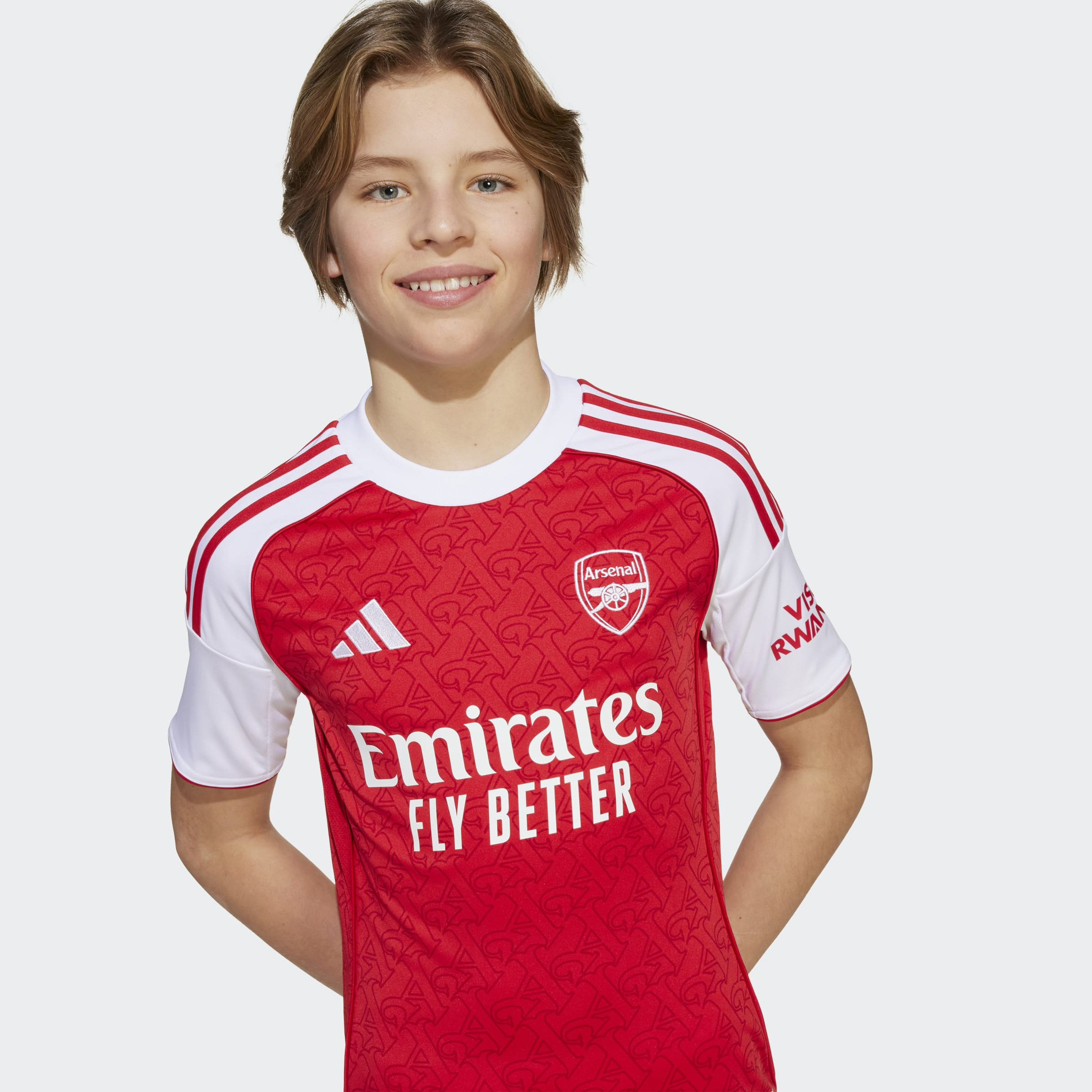 adidas Kids Arsenal 25/26 Home Short Sleeve Jersey-boys-clothing-sportswear-tops-image-5