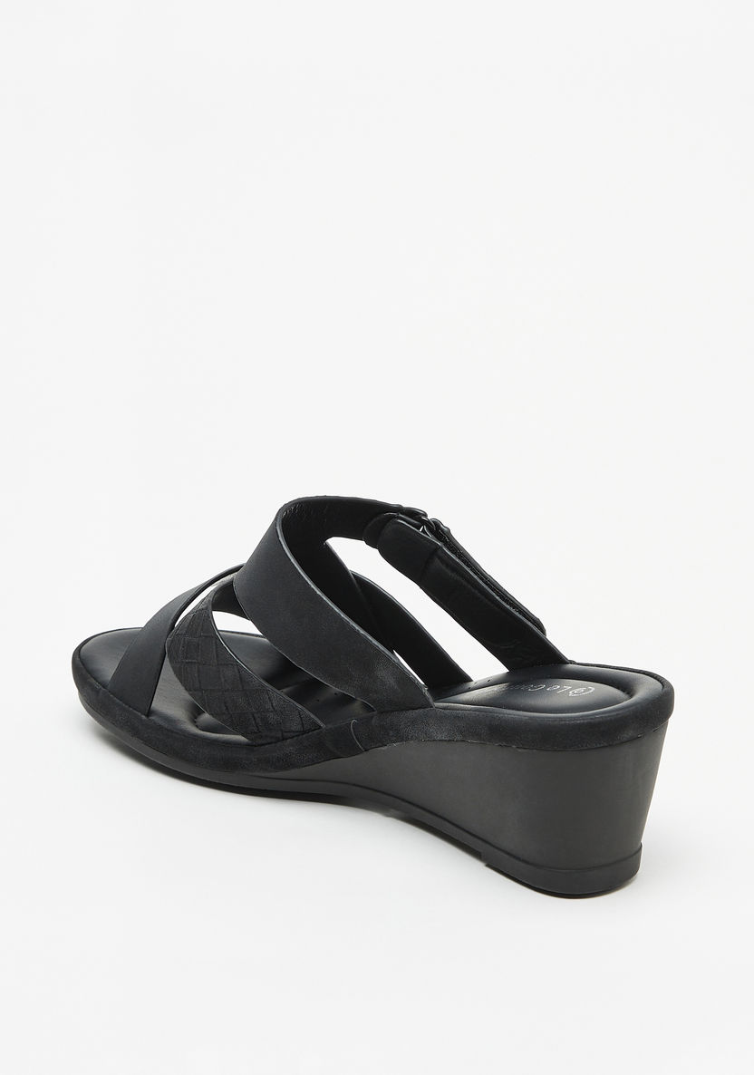 Le Confort Slip-On Sandals with Wedge Heels-Women%27s Heel Sandals-image-2