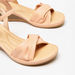 Le Confort Solid Sandals with Wedge Heels and Buckle Closure-Women%27s Heel Sandals-thumbnailMobile-2