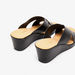 Le Confort Perforated Cross Strap Slide Sandals with Wedge Heels-Women%27s Heel Sandals-thumbnailMobile-3