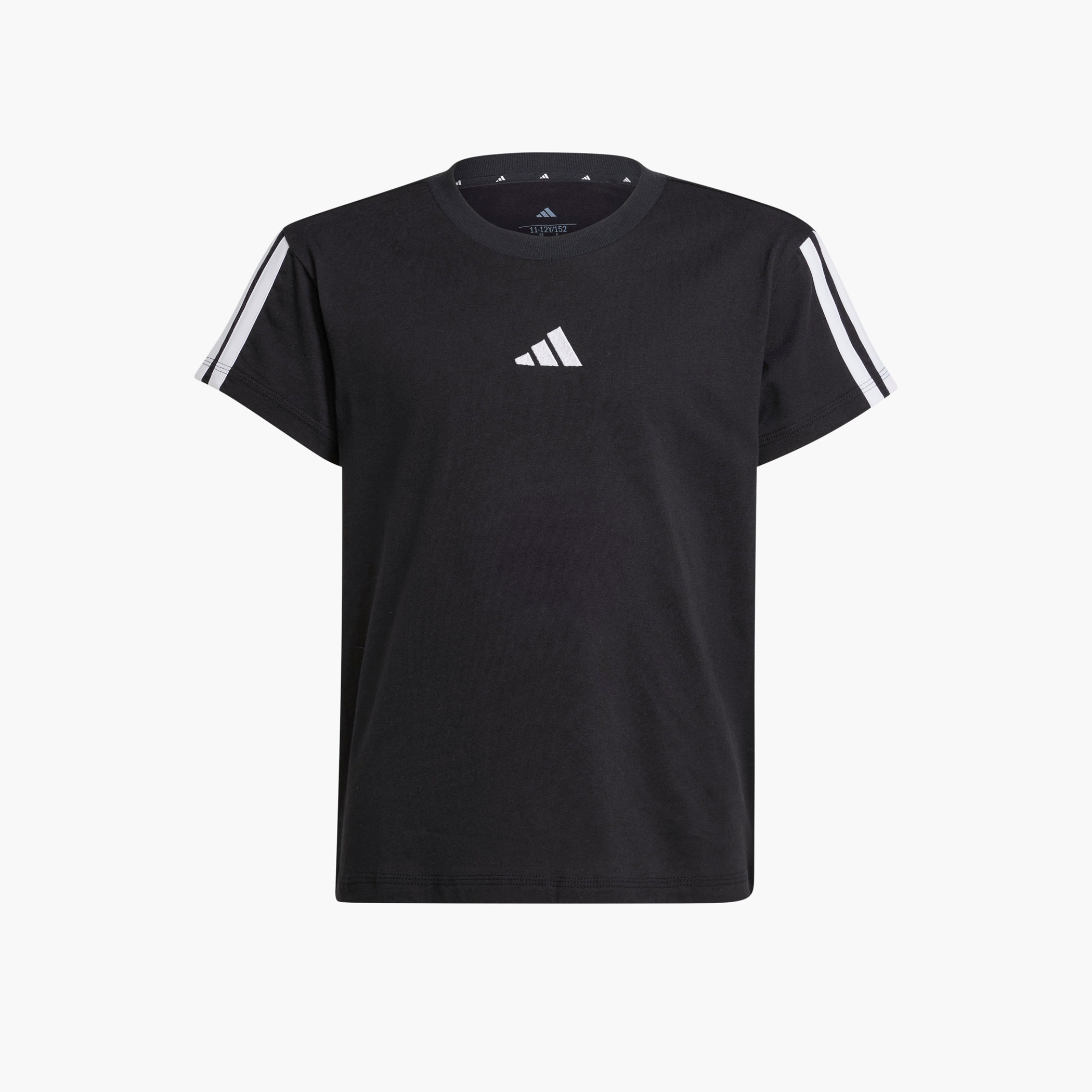 تيشيرت بياقة مستديرة وأكمام قصيرة بطبعة شعار من أديداس-girls-clothing-tshirts-image-1