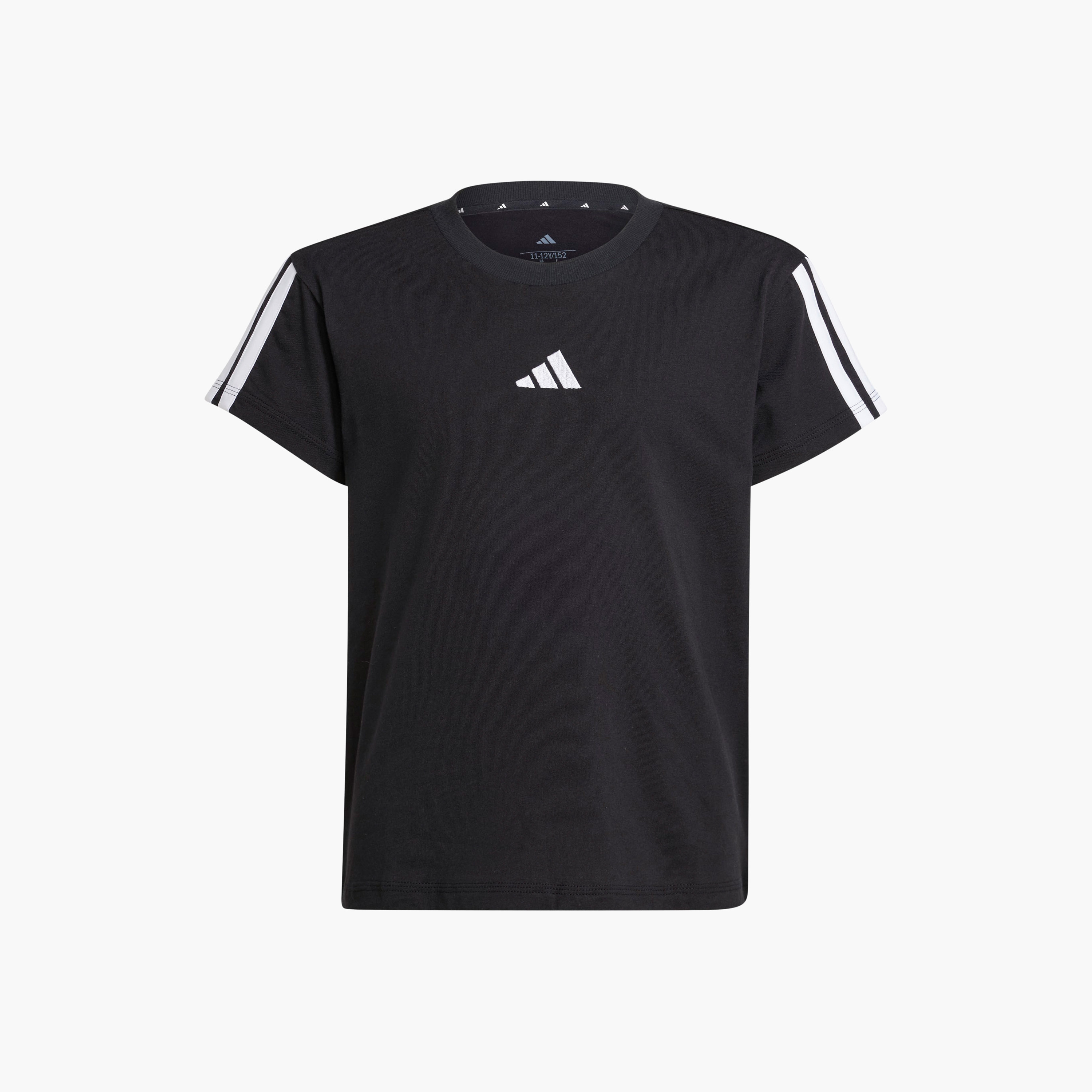 adidas Crew Neck Short Sleeves T-shirt with Logo Detail-sports-girls-clothing-tops-image-1