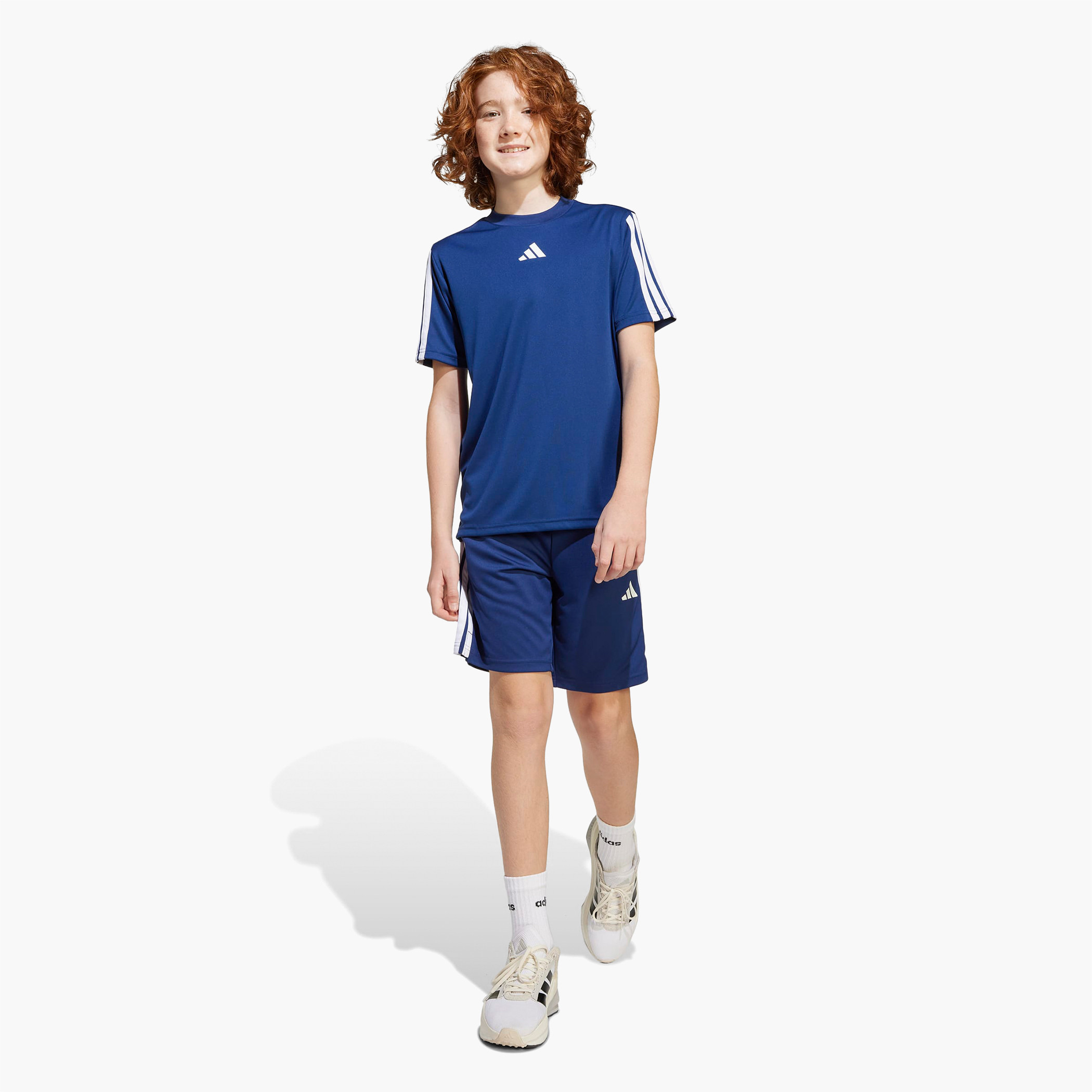 adidas Logo Print Shorts with Elasticated Waistband-boys-clothing-sportswear-bottoms-image-4