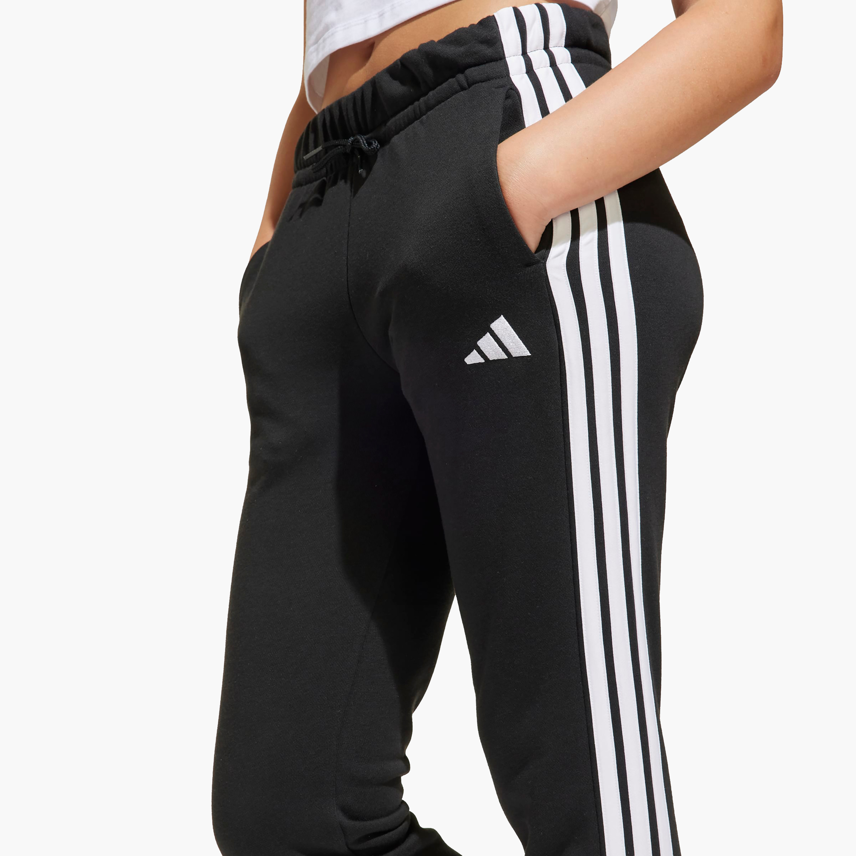 Adidas Girls Track Pants with Pockets - Drawstring Waist-girls-clothing-bottoms-joggersandtrackpants-image-4