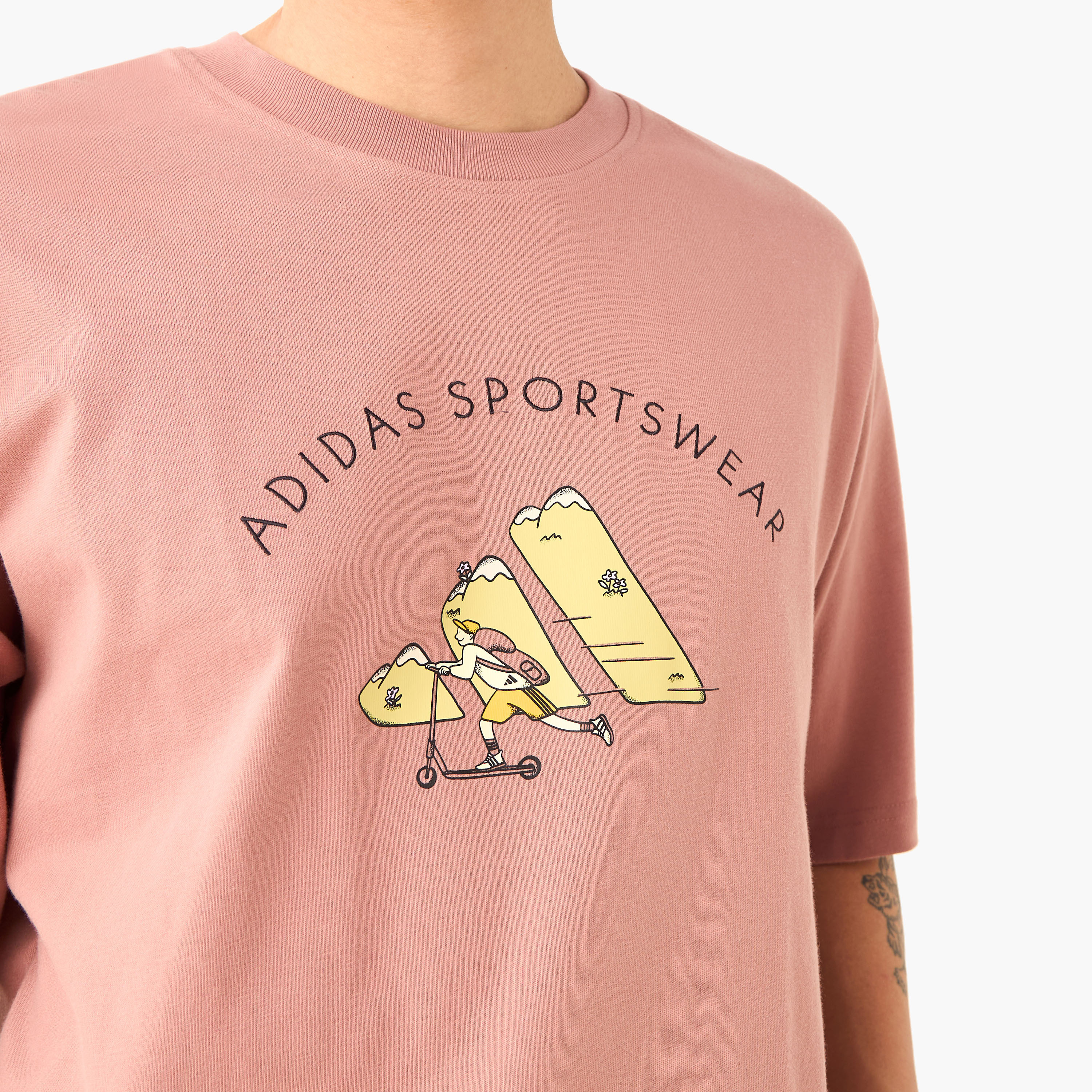 adidas Men's Codes Doodle Scooter Graphic Tee M C DOODLE SCT | OE-men-clothing-sportswearandactivewear-tshirtsandpolos-image-4