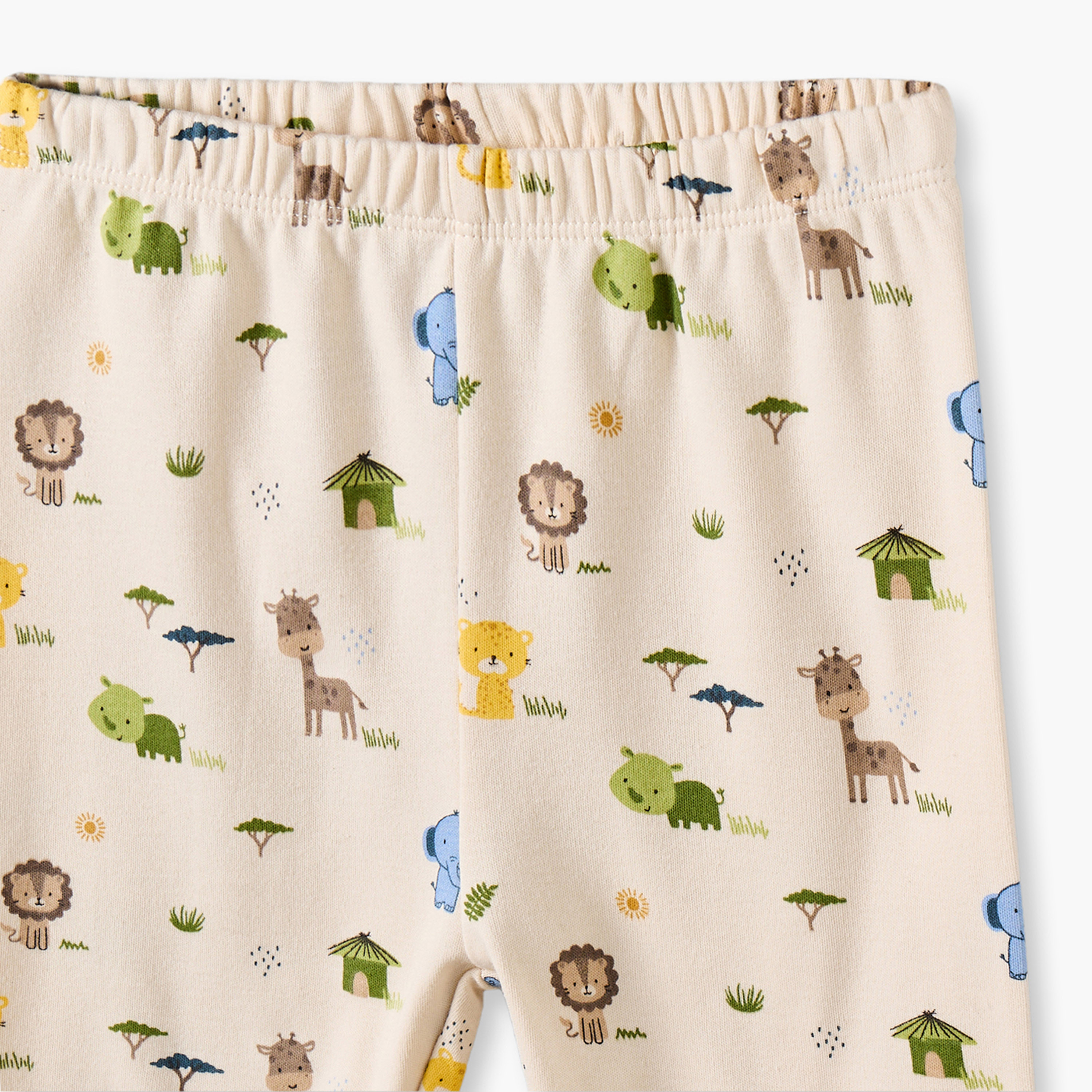 طقم بيجاما قطن بياقة ضيقة وأكمام طويلة بطبعات سفاري من جونيورز-baby-boys-clothing-nightwear-pyjamasets-image-15