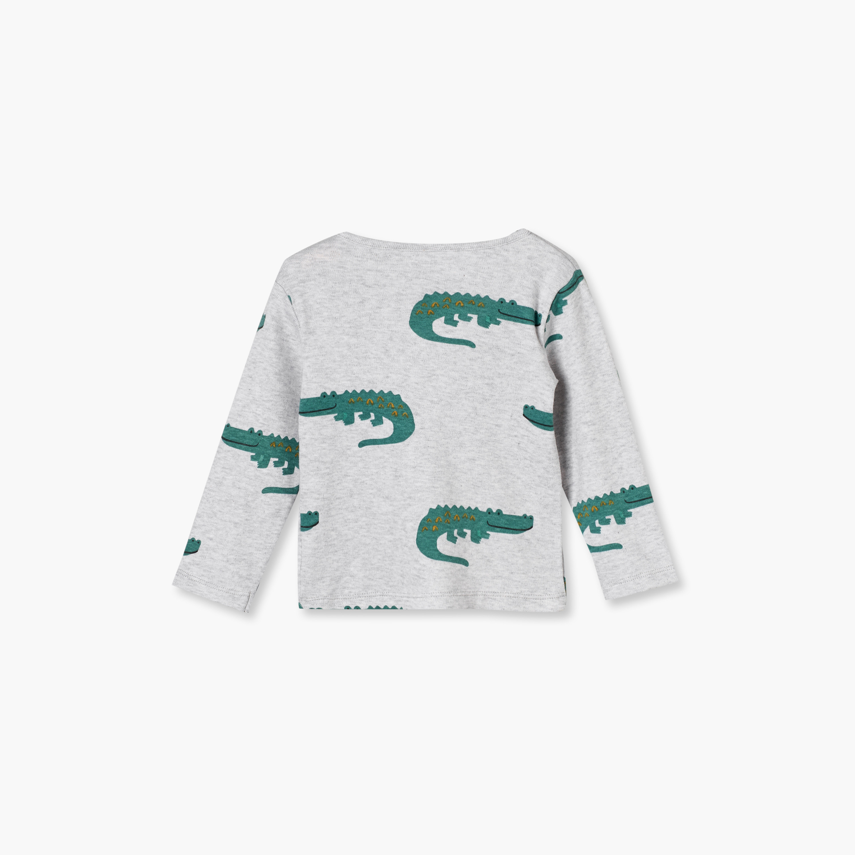 Juniors Cotton Crew Neck Long Sleeves Pyjama Set with Crocodile Print-baby-boys-clothing-nightwear-pyjamasets-image-5