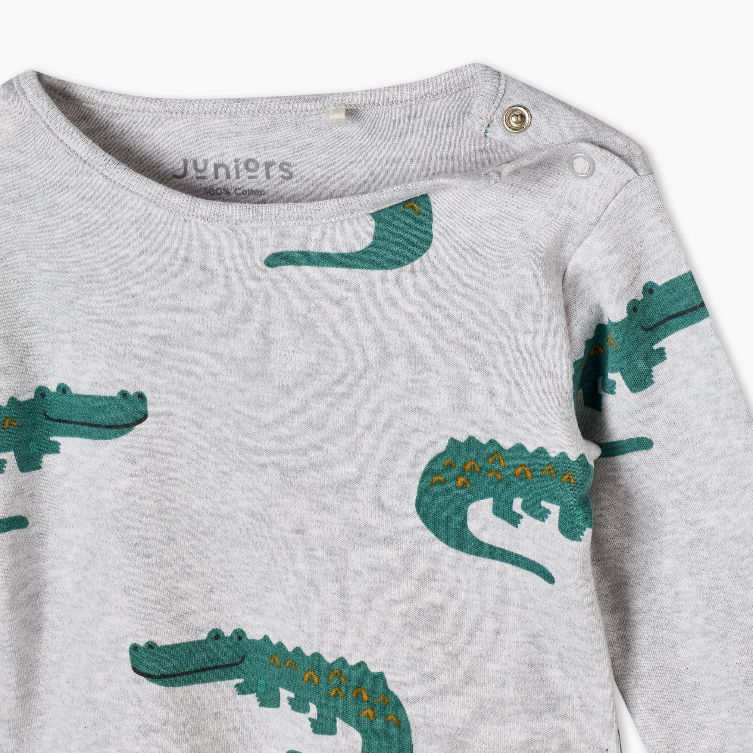 Juniors Cotton Crew Neck Long Sleeves Pyjama Set with Crocodile Print-baby-boys-clothing-nightwear-pyjamasets-image-7