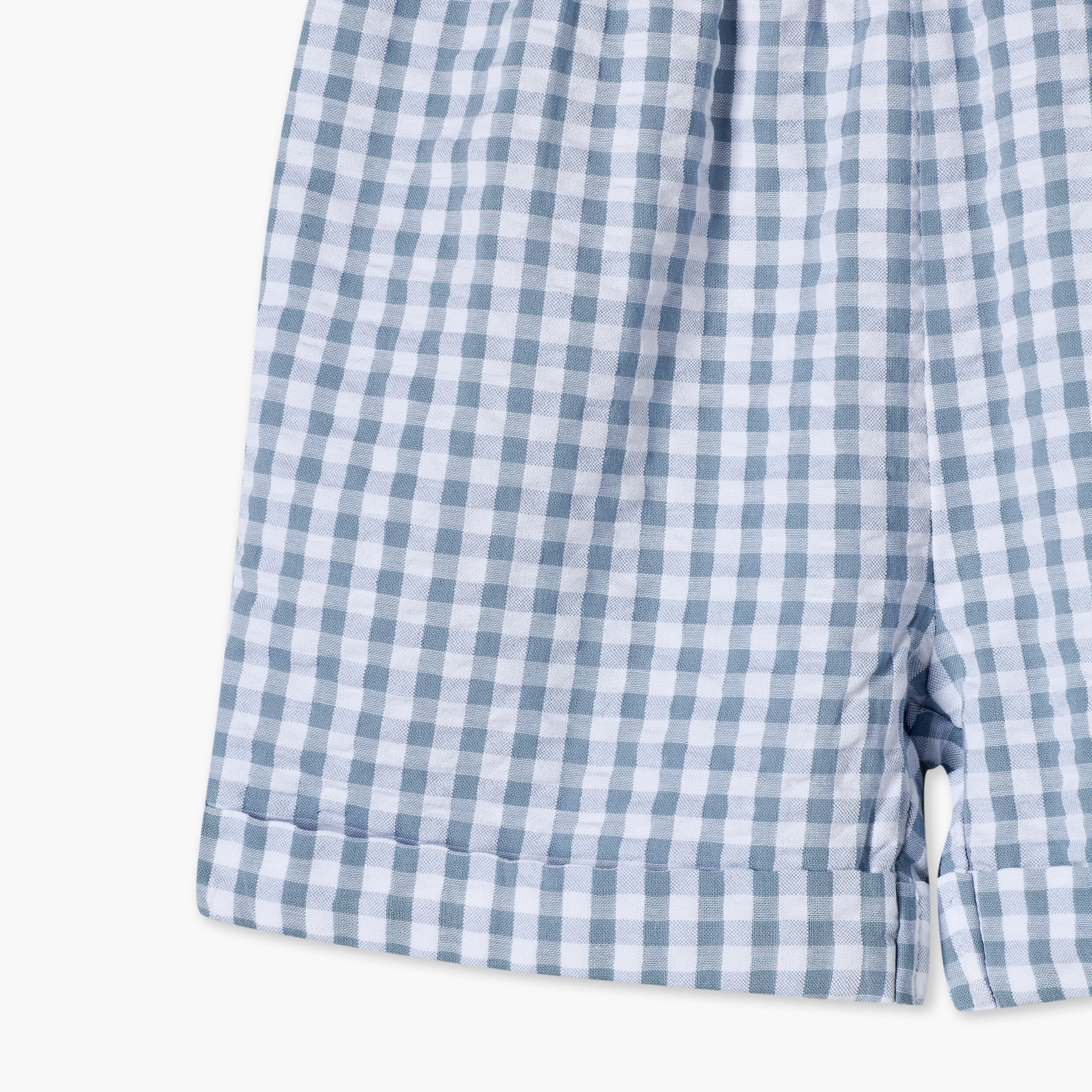 طقم شورت وتيشيرت قطن بأكمام قصيرة ورقبة ضيقة وتصميم كاروهات من جونيورز-baby-boys-clothing-nightwear-pyjamasets-image-10