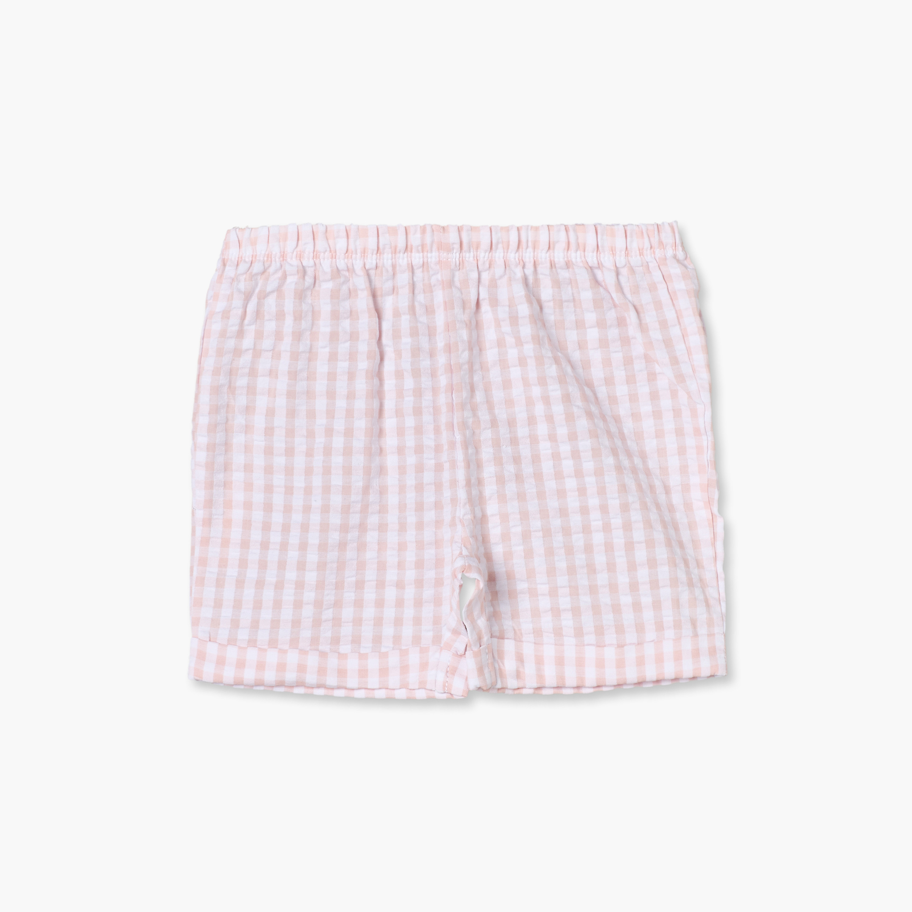 طقم شورت كاروهات وتيشيرت قطن بياقة ضيقة وأكمام قصيرة من جونيورز-baby-girls-clothing-nightwear-pyjamasets-image-4
