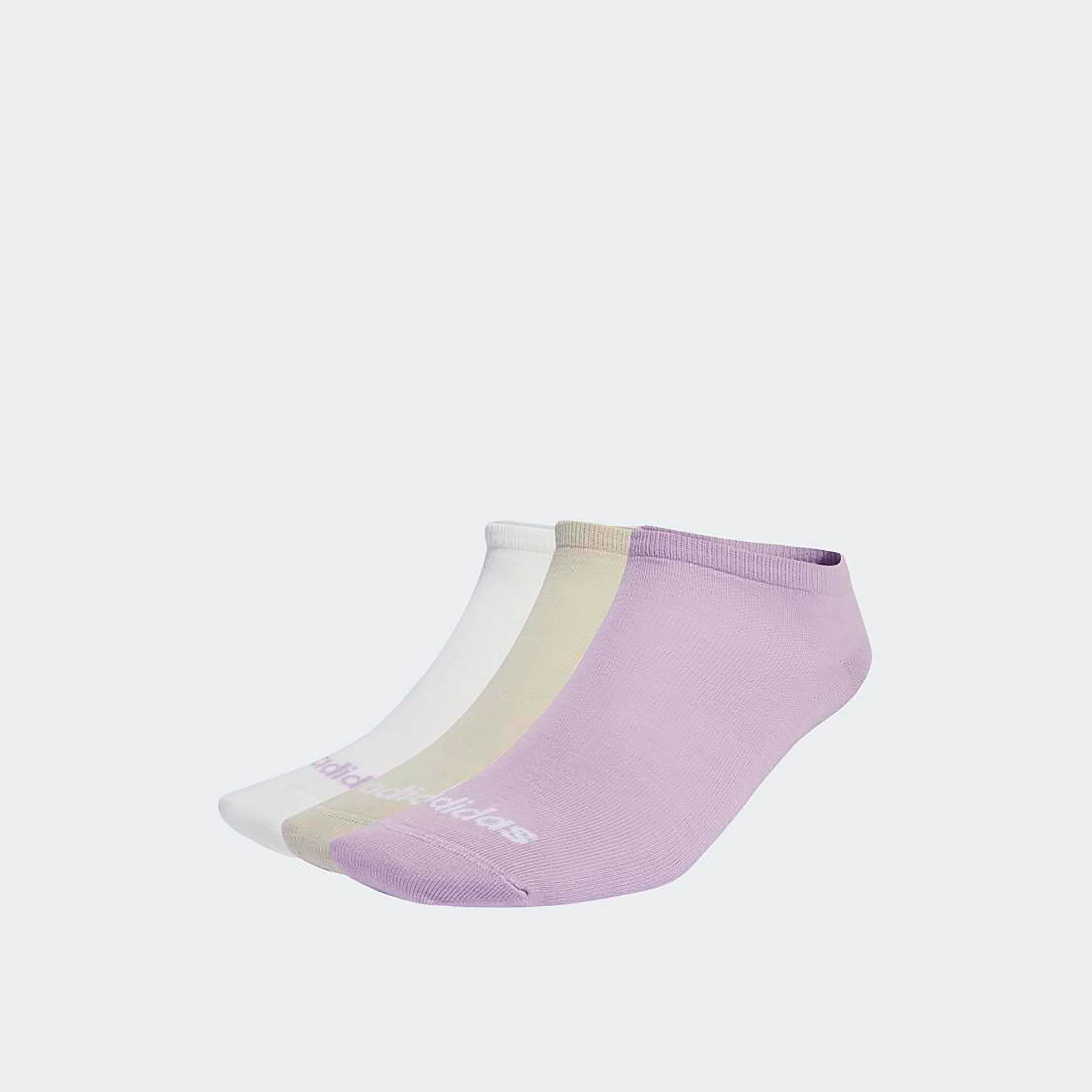 طقم جوارب رياضية طول الكاحل 3 أزواج بطبعات الشعار من أديداس-women-socksandstockings-image-1