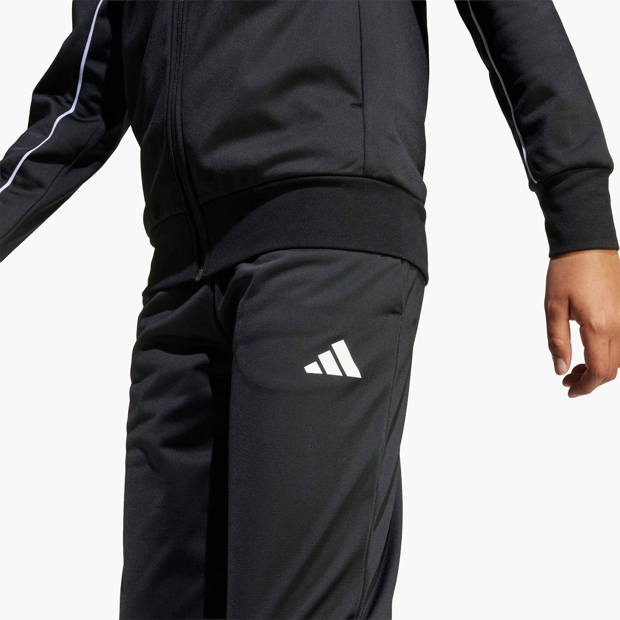 adidas Boys Jacket and Track Pant Set with Logo Print - Long Sleeves - High Neck-boys-clothing-sportswear-sets-image-8