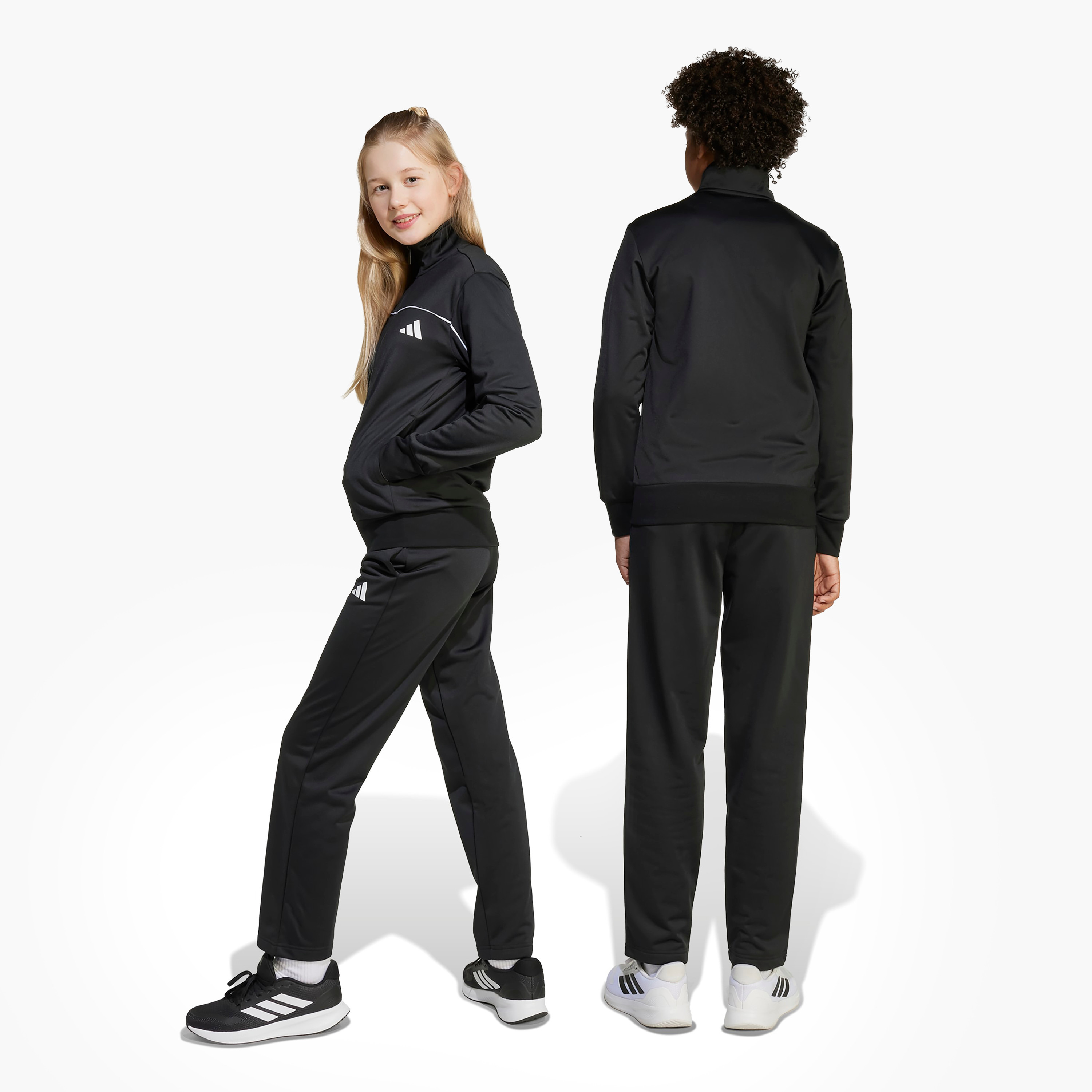 adidas Boys Jacket and Track Pant Set with Logo Print - Long Sleeves - High Neck-boys-clothing-sportswear-sets-image-9