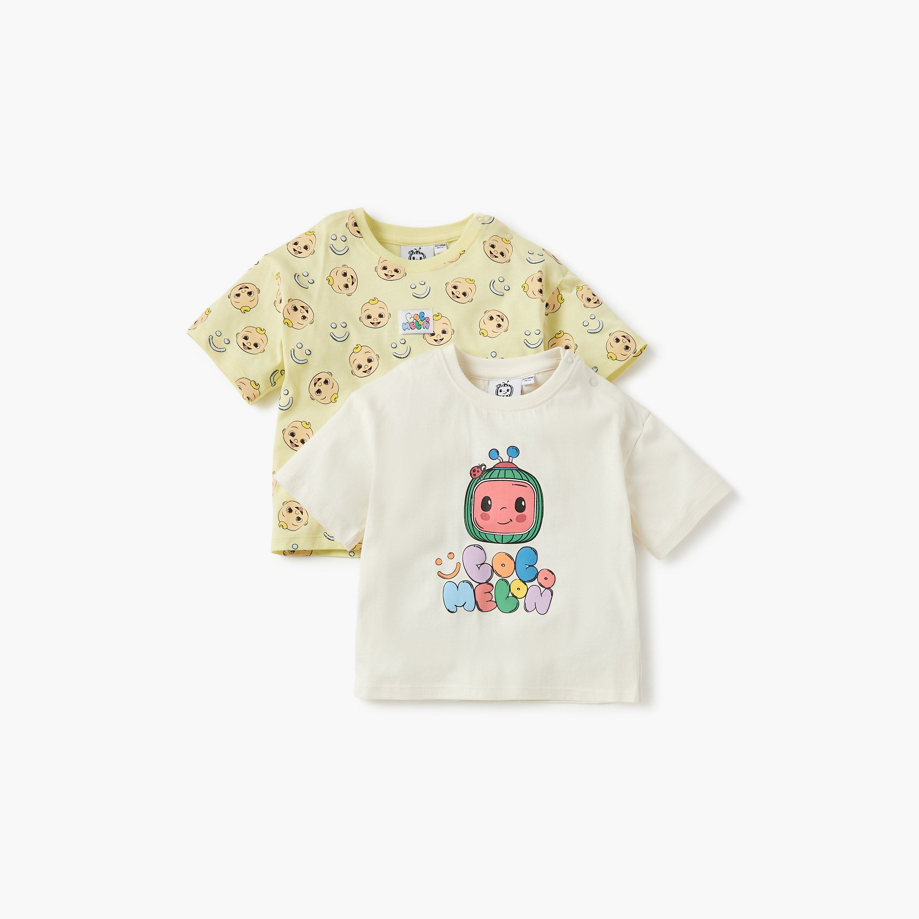 MoonBug Cocomelon Print T-shirt with Short Sleeves - Set of 2-baby-boys-clothing-tshirtsandpolos-image-1