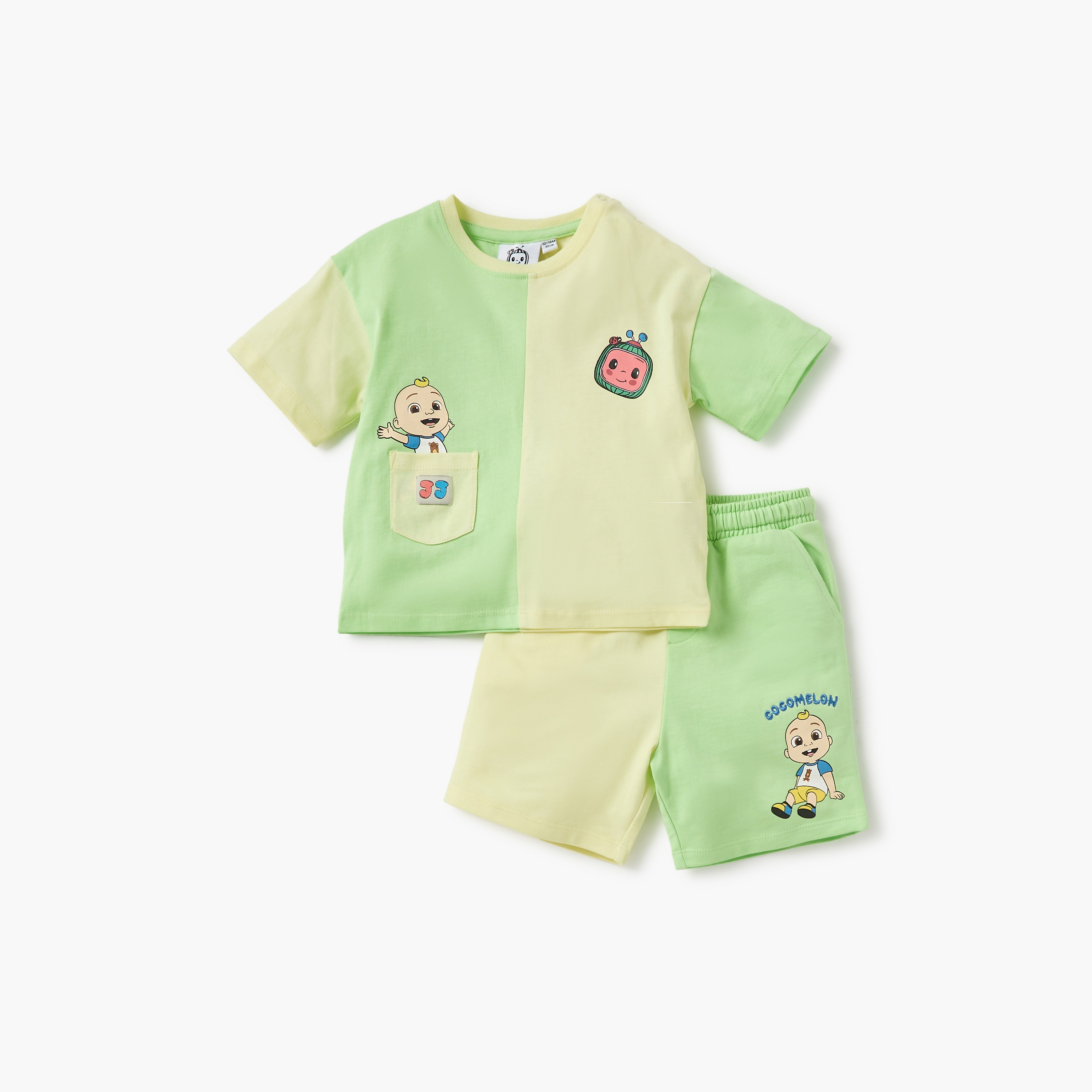MoonBug Cocomelon Print T-shirt and Shorts Set-baby-boys-clothing-setsandcoords-image-1