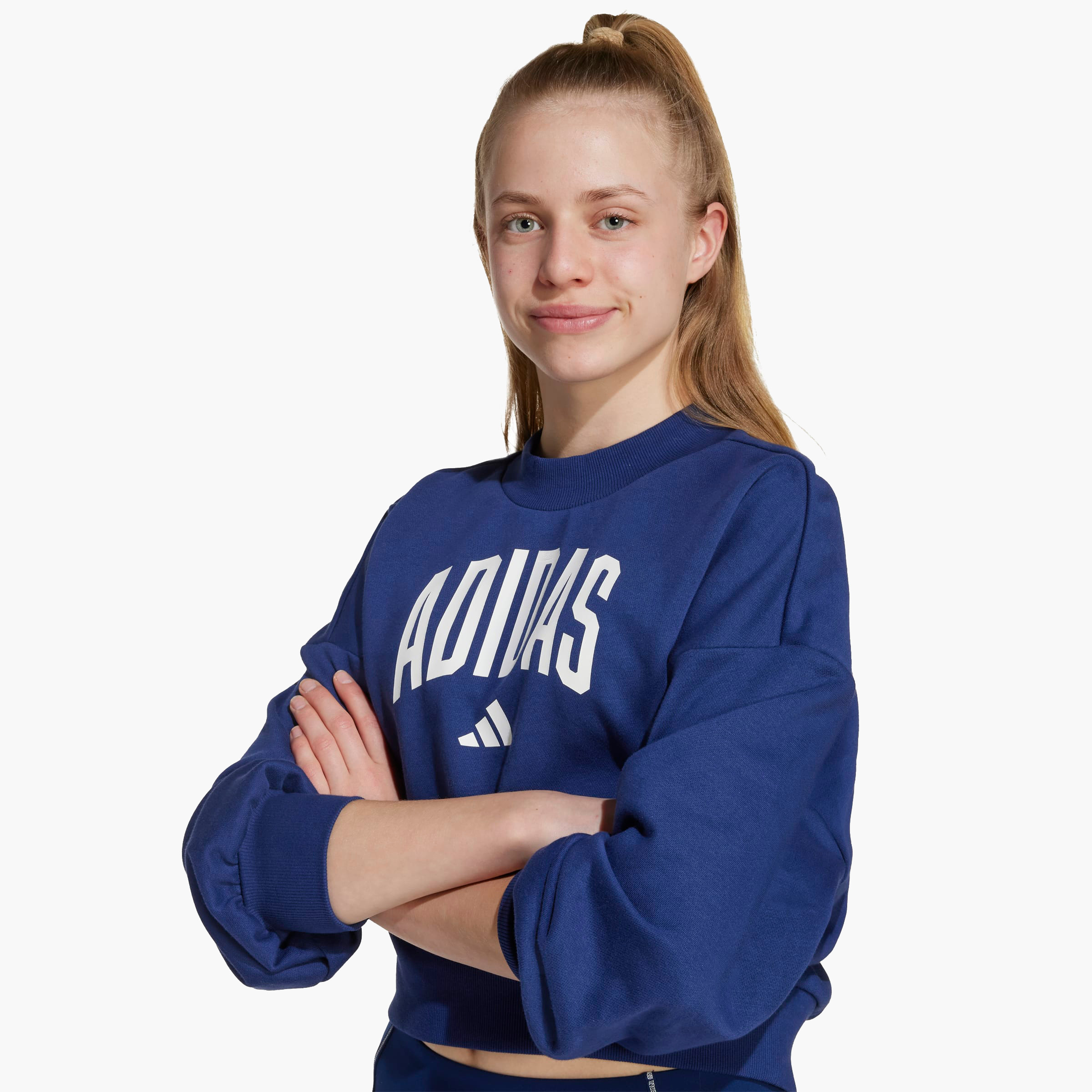 adidas Girls Sweatshirt with Logo Print - Long Sleeves-girls-clothing-sweatshirts-image-4