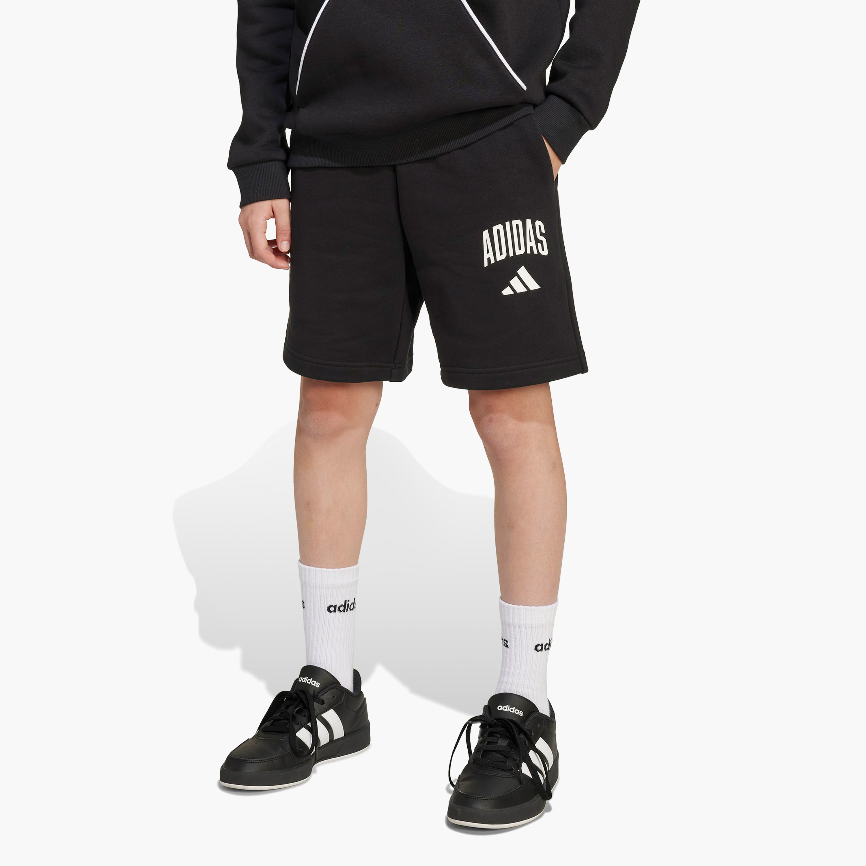 adidas Boys Shorts with Logo Print-sports-boys-clothing-bottoms-shorts-image-1