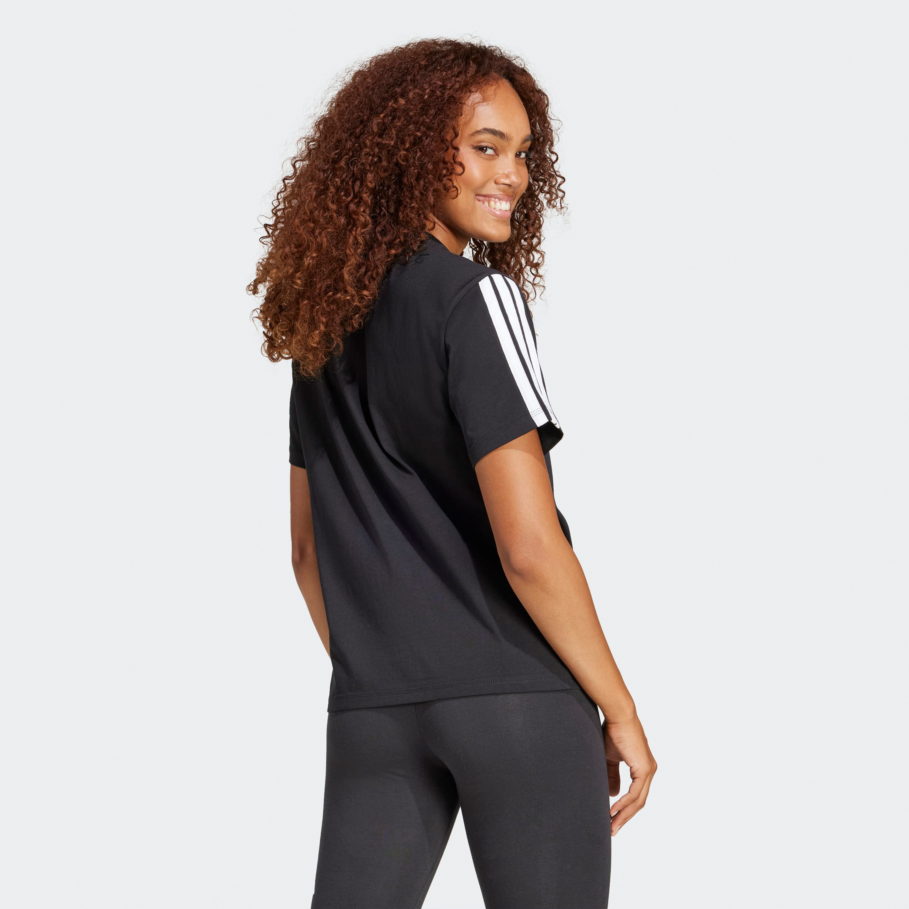 adidas Women Essentials 3-Stripes Cotton Crew Neck T-shirt-sports-women-clothing-tshirtsandvests-image-3