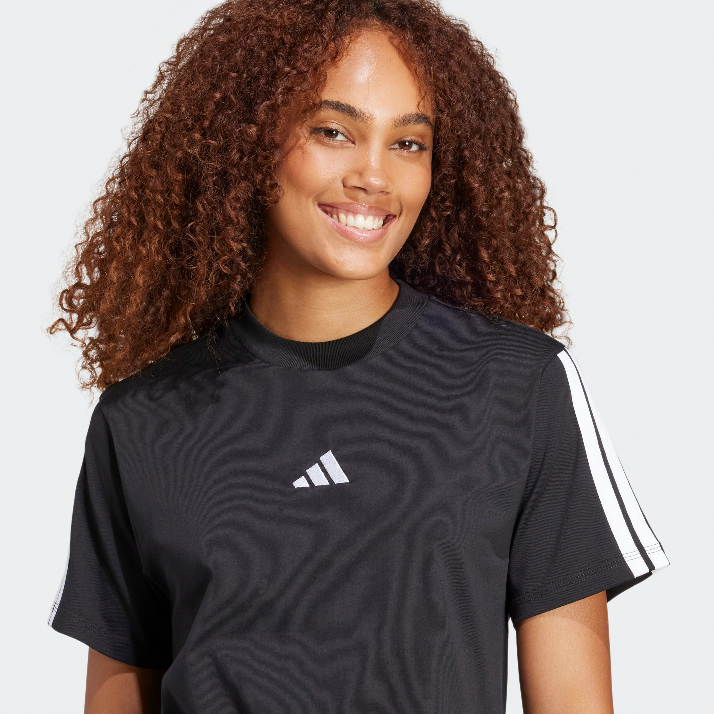 adidas Women Essentials 3-Stripes Cotton Crew Neck T-shirt-sports-women-clothing-tshirtsandvests-image-5