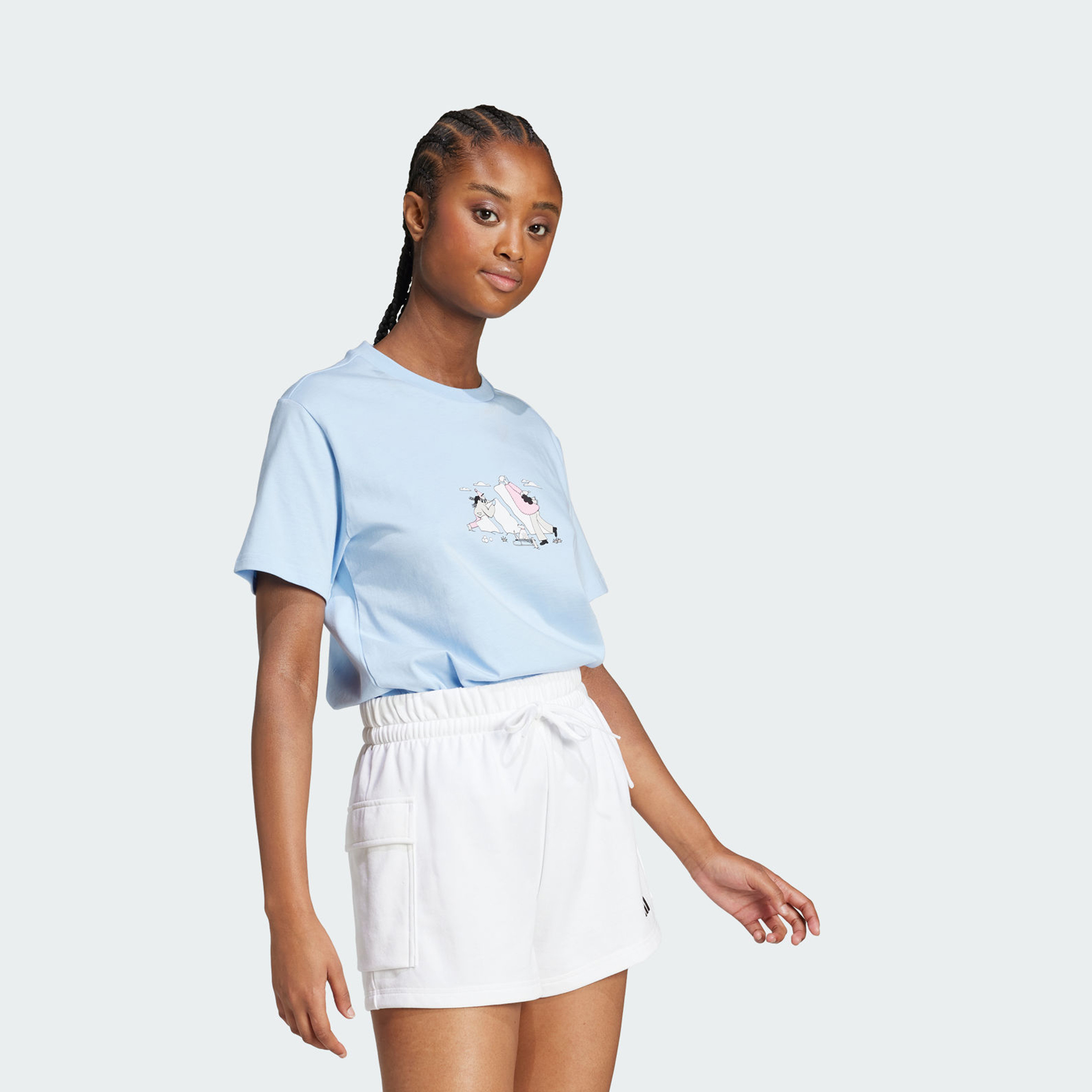 adidas Women's Doodle Graphic T-Shirt JM4383 | OE-women-clothing-tshirts-image-2