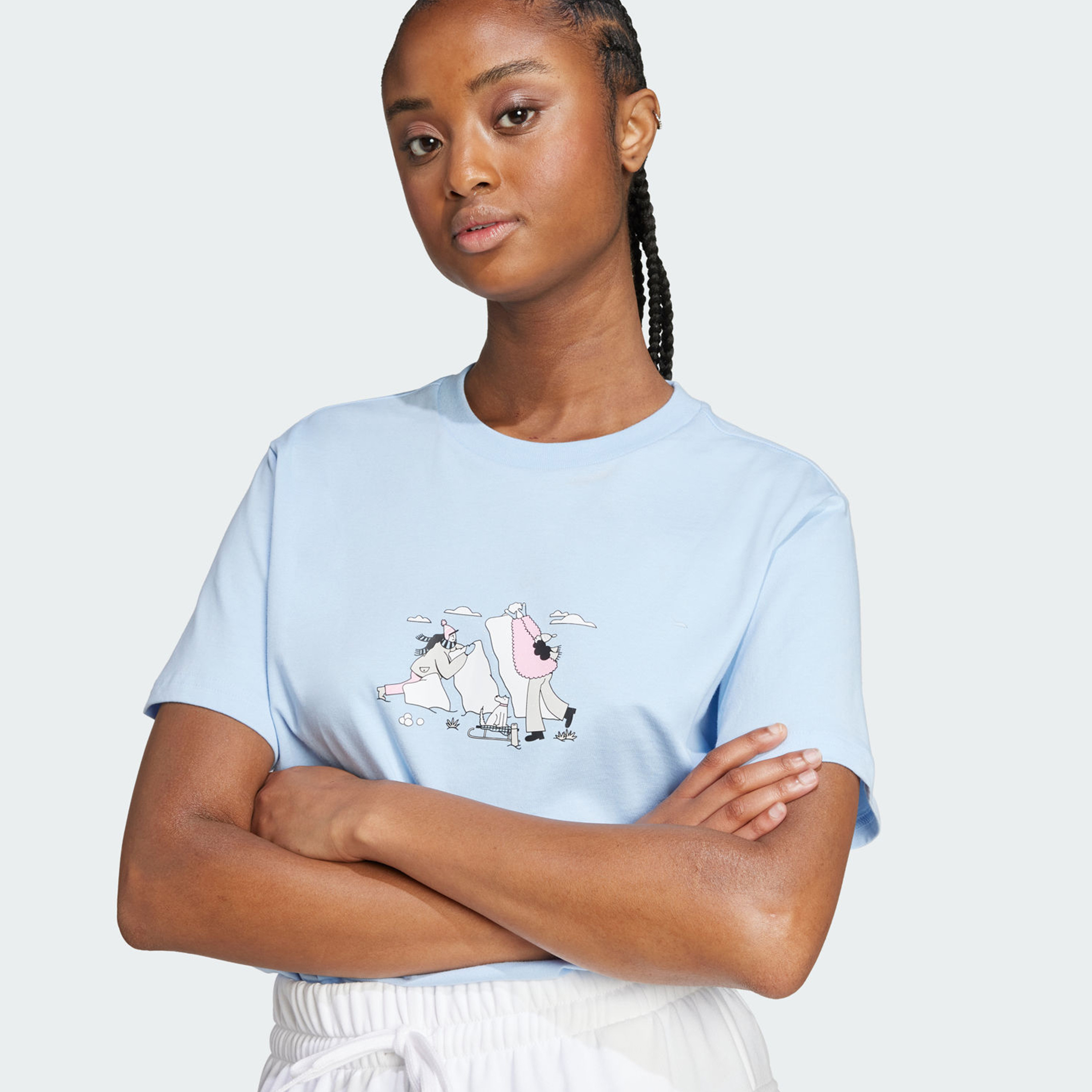 adidas Women's Doodle Graphic T-Shirt JM4383 | OE-women-clothing-tshirts-image-4