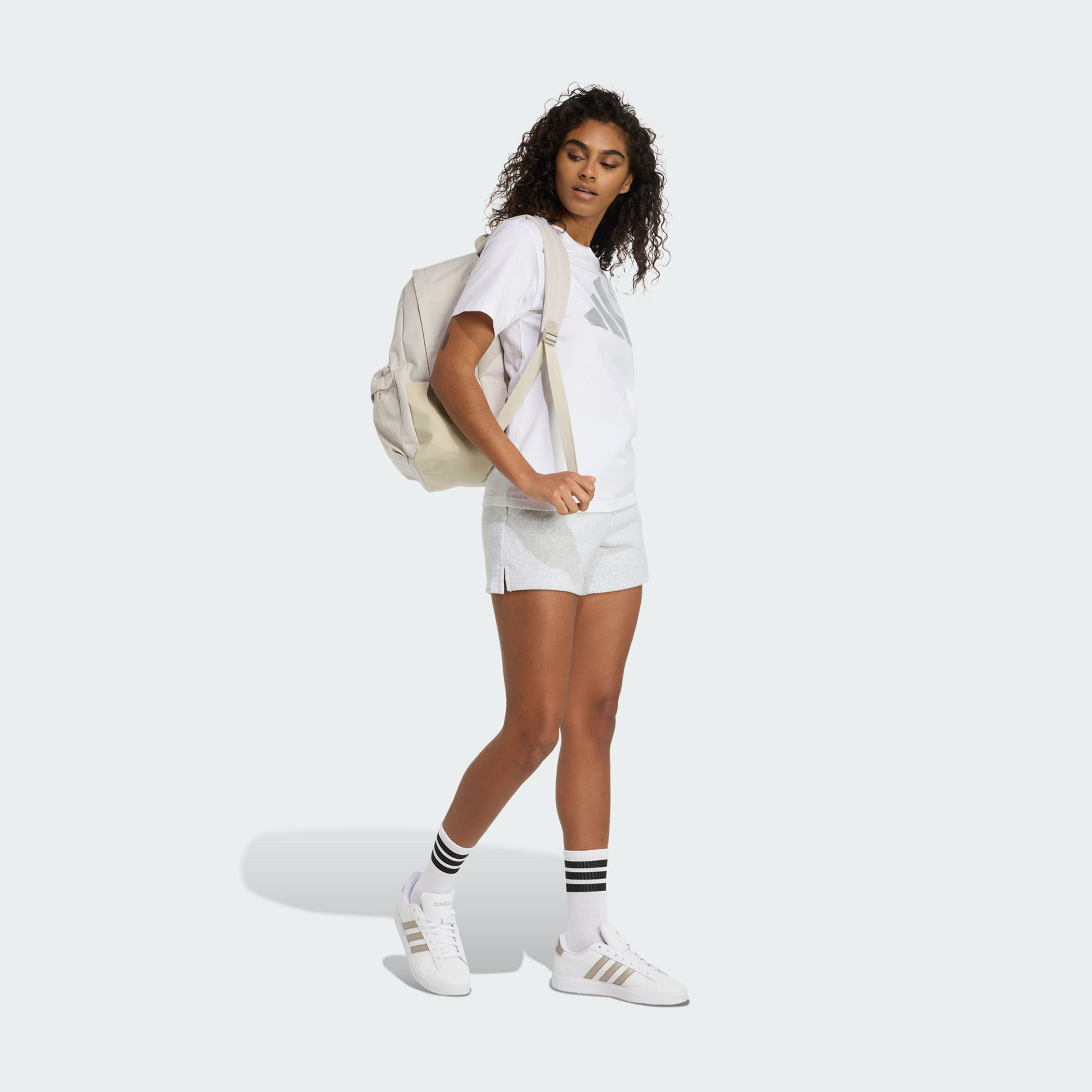 أديداس - تيشيرت نسائي جرافيكي بلمعة معدنية JM4427 | OE-sports-women-clothing-tshirtsandvests-image-2