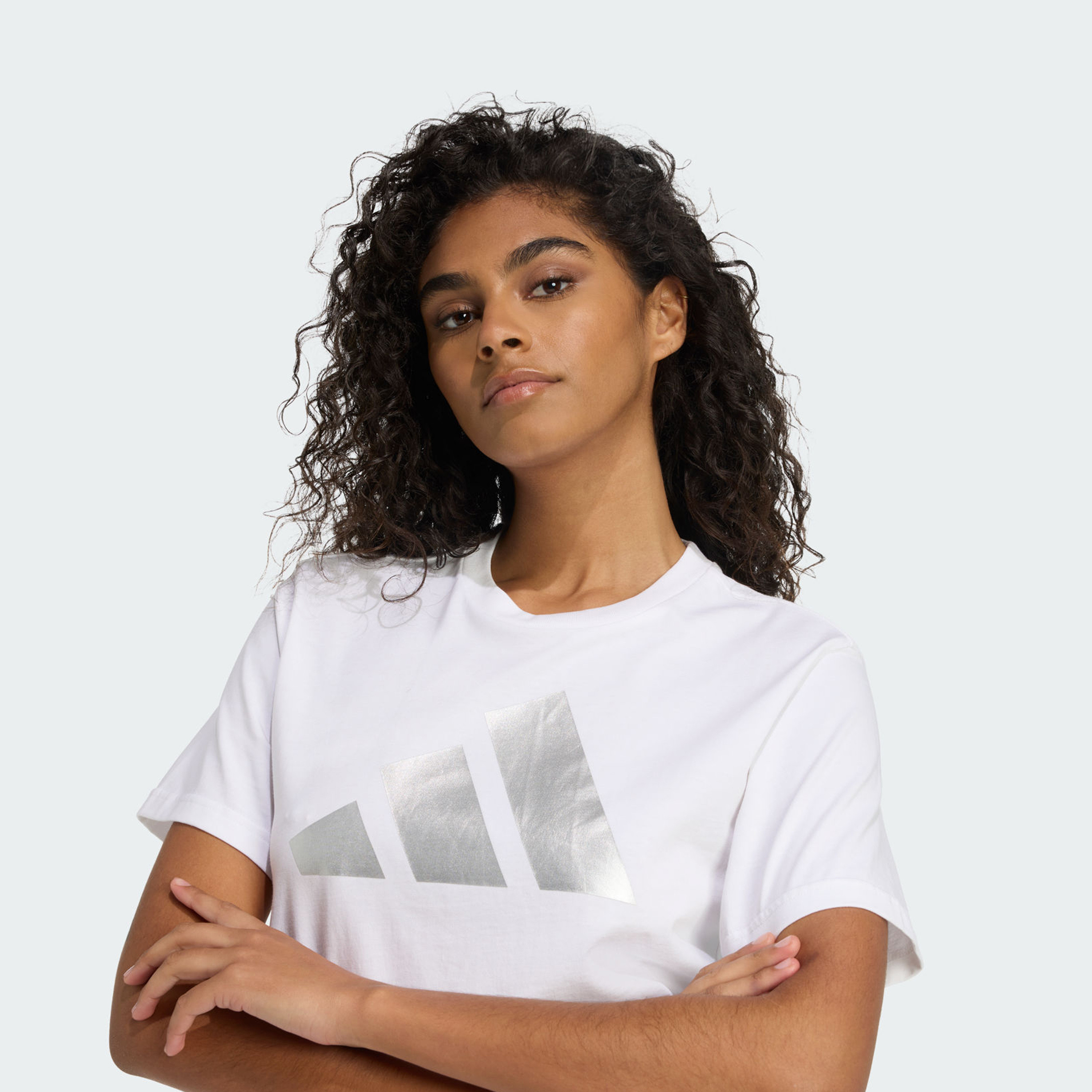adidas Women's Holiday Metallic Graphic T-Shirt JM4427 | OE-sports-women-clothing-tshirtsandvests-image-4
