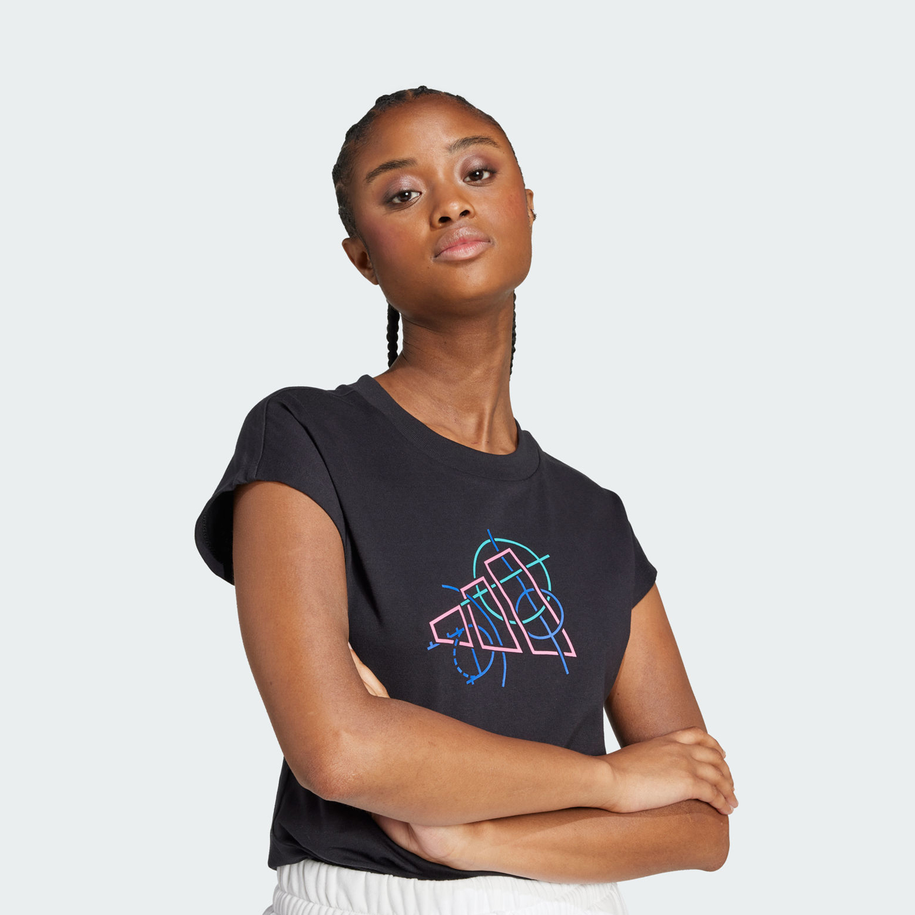 adidas Women's Outline Graphic T-Shirt JM4442 | OE-women-clothing-tshirts-image-5