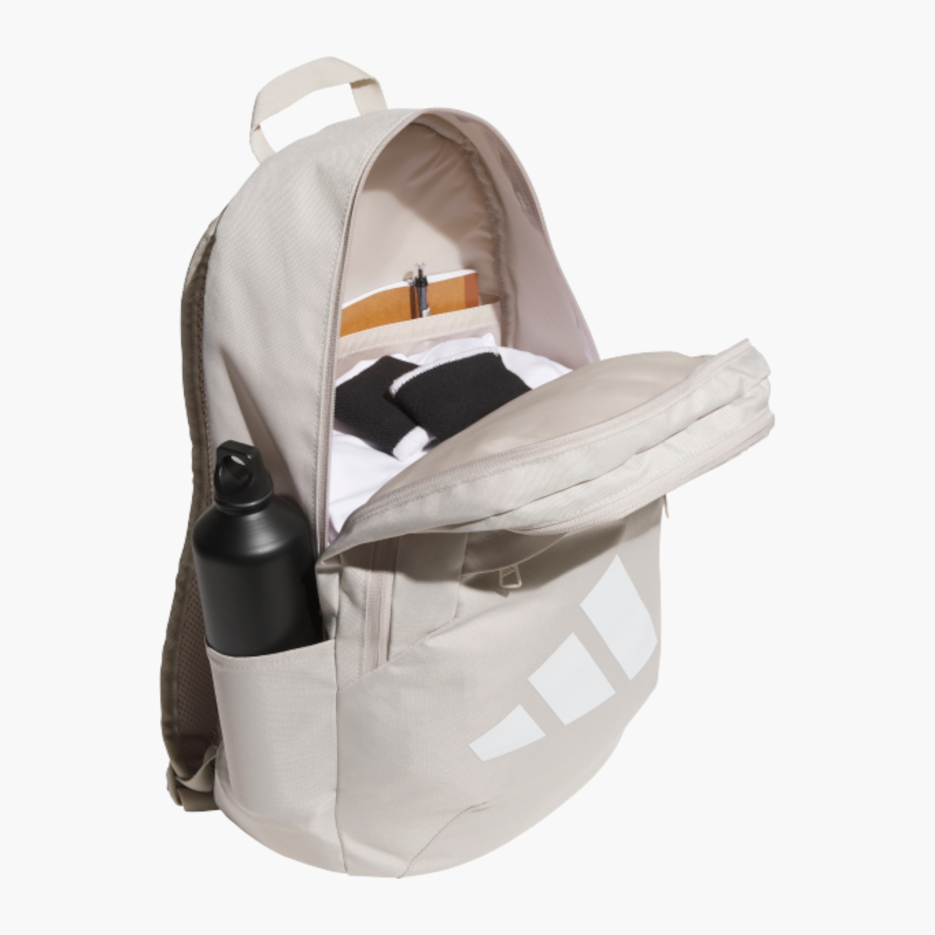 adidas Logo Print School Backpack with Adjustable Straps and Zip Closure - 17x30x45 cm-school-bagsandbackpacks-backpacks-image-4