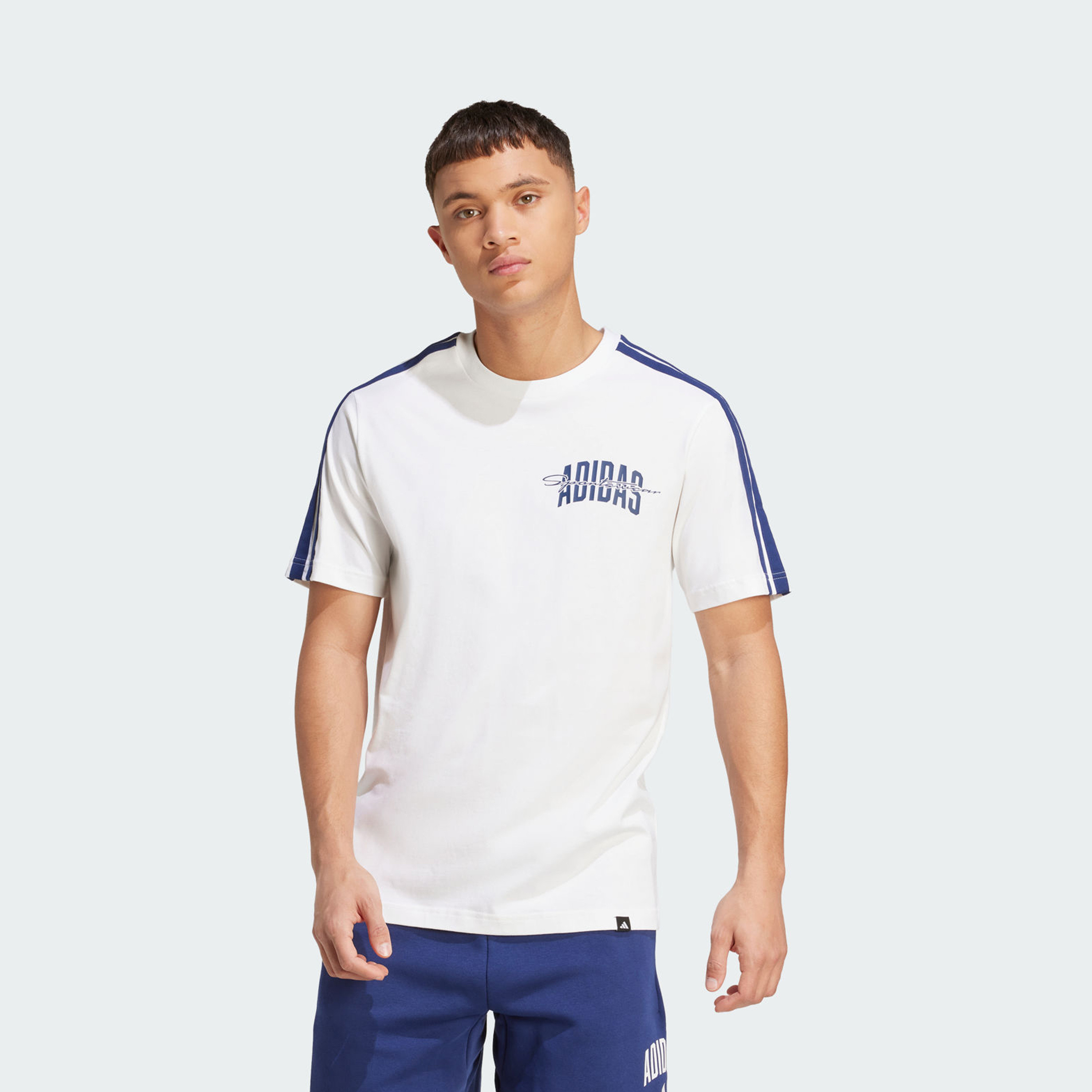 adidas Men's Collegiate Script Graphic T-Shirt | OE-men-clothing-sportswearandactivewear-tshirtsandpolos-image-1
