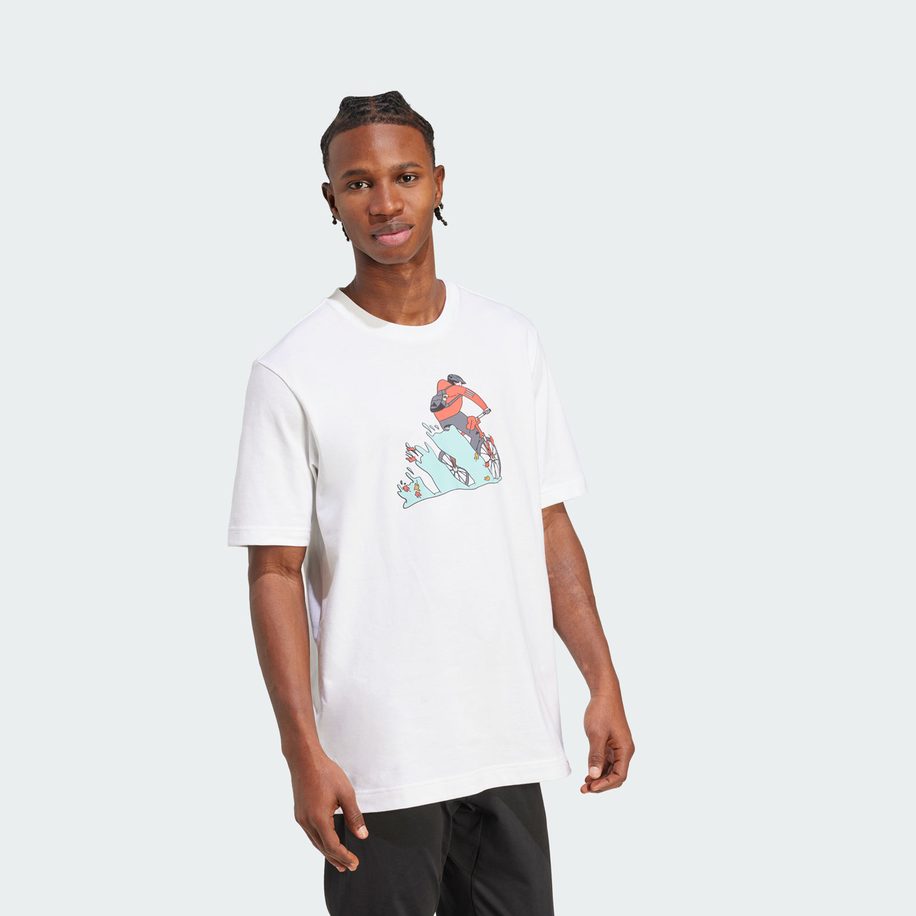 أديداس - تيشيرت جرافيكي دودل هانت بايك للرجال | OE-men-clothing-sportswearandactivewear-tshirtsandpolos-image-2