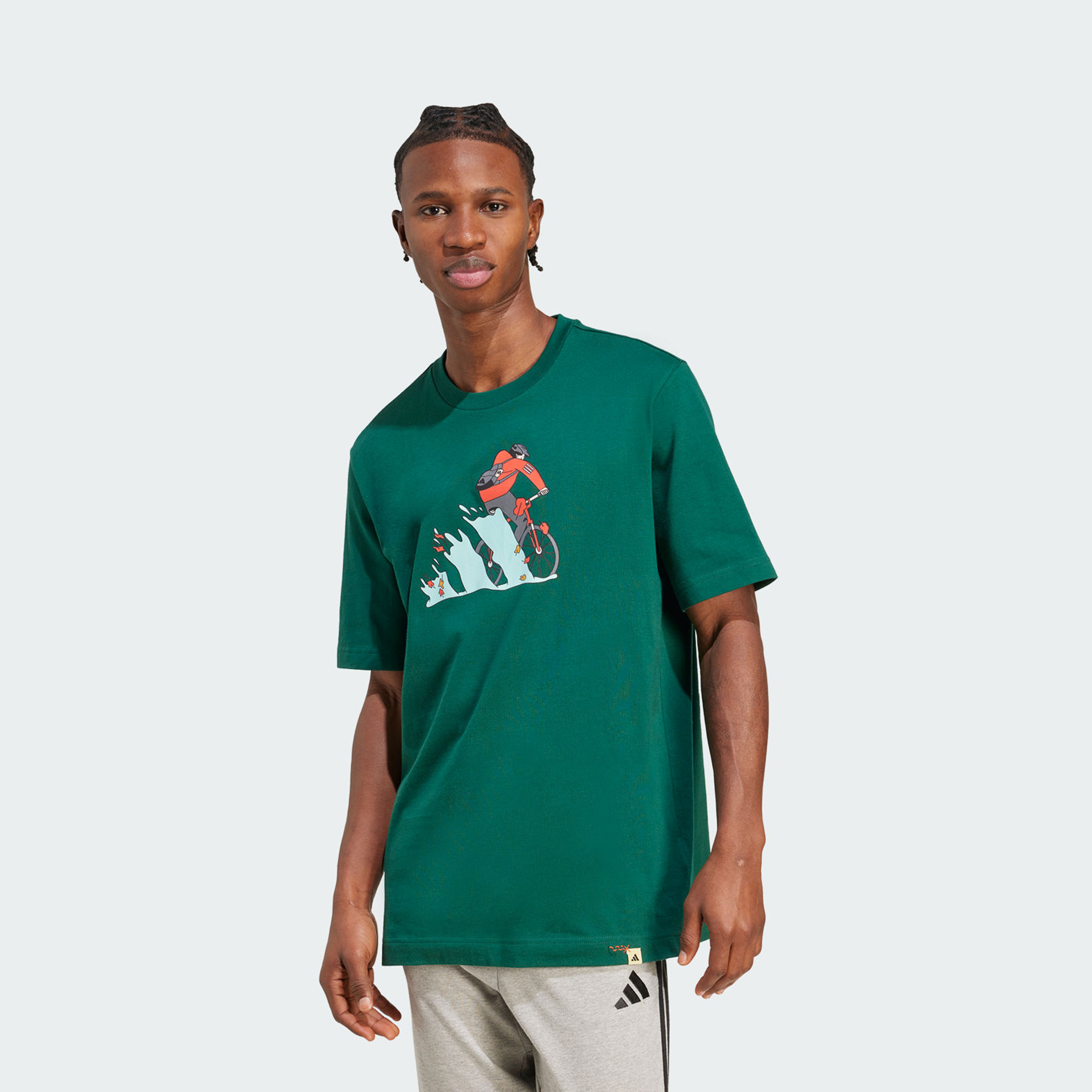 adidas Men's Doodle Hunt Bike Graphic T-Shirt | OE-men-clothing-sportswearandactivewear-tshirtsandpolos-image-1