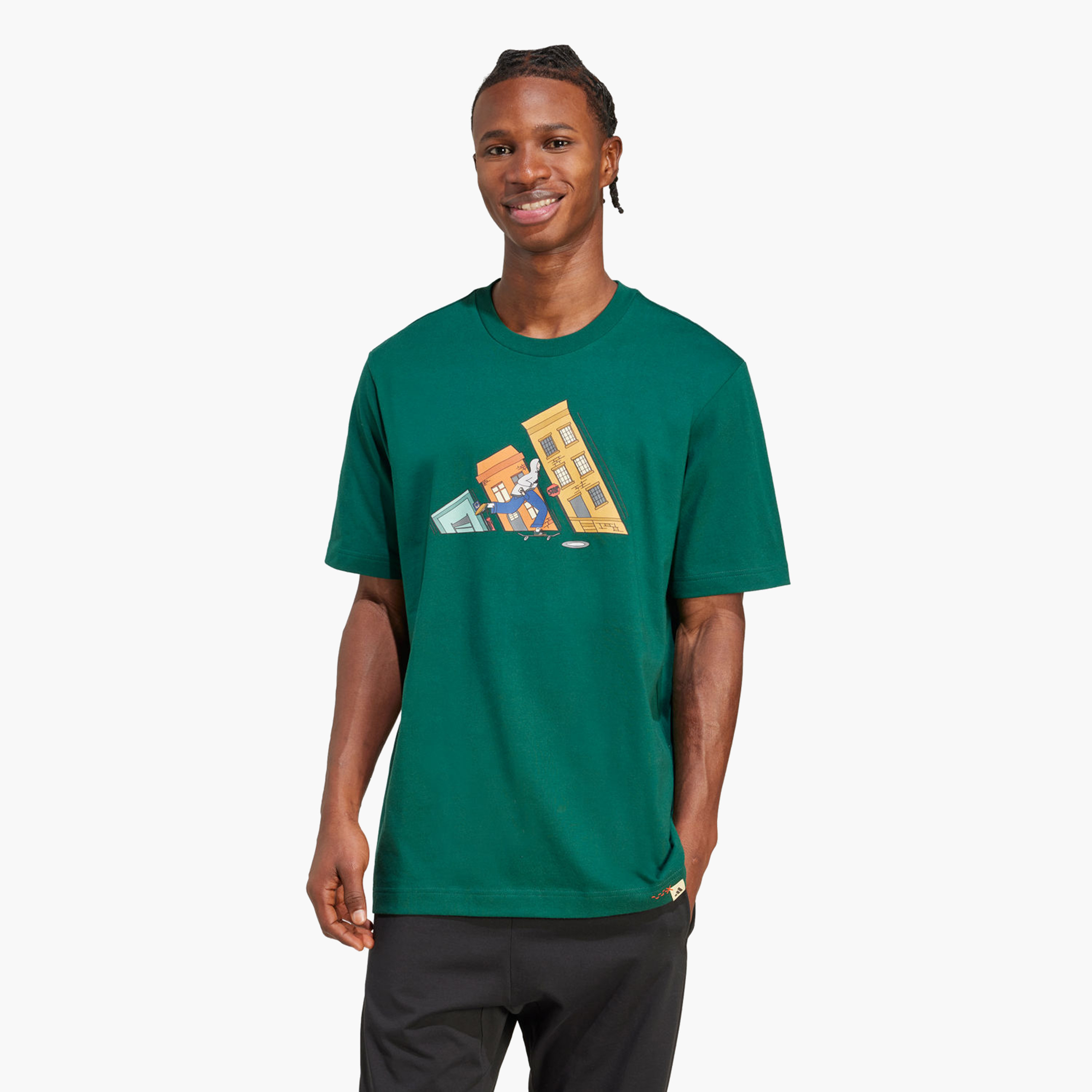 adidas Men's Doodle Hunt Skate Graphic T-Shirt | OE-men-clothing-sportswearandactivewear-tshirtsandpolos-image-1