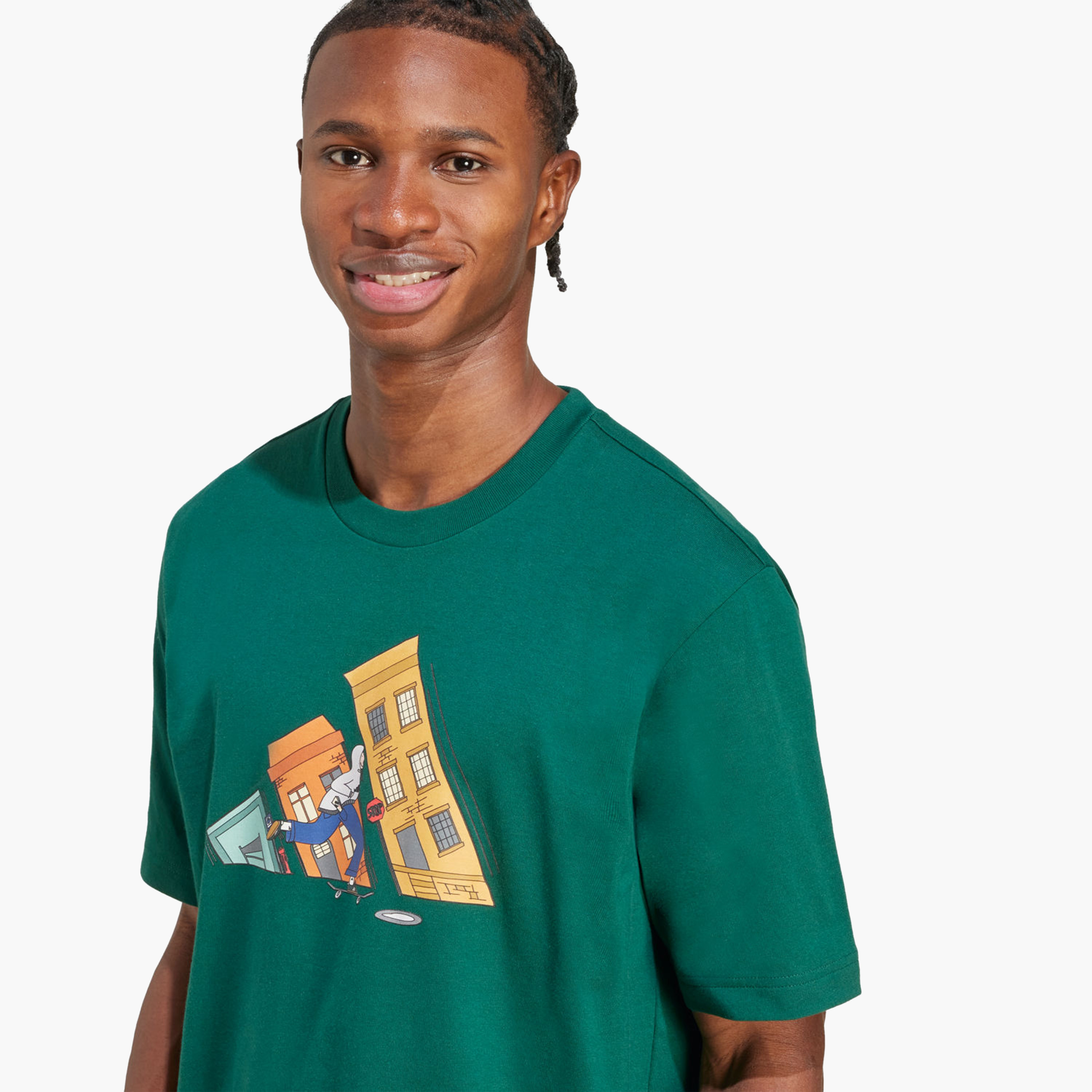 adidas Men's Doodle Hunt Skate Graphic T-Shirt | OE-men-clothing-sportswearandactivewear-tshirtsandpolos-image-4