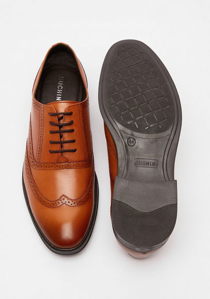 Duchini Men's Textured Shoes with Lace-Up Closure