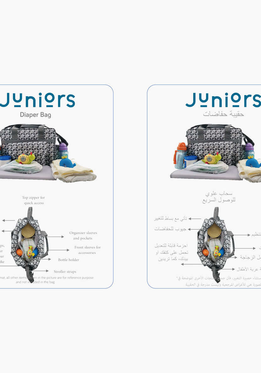Juniors Printed Diaper Bag with Changing Pad-Diaper Bags-image-6