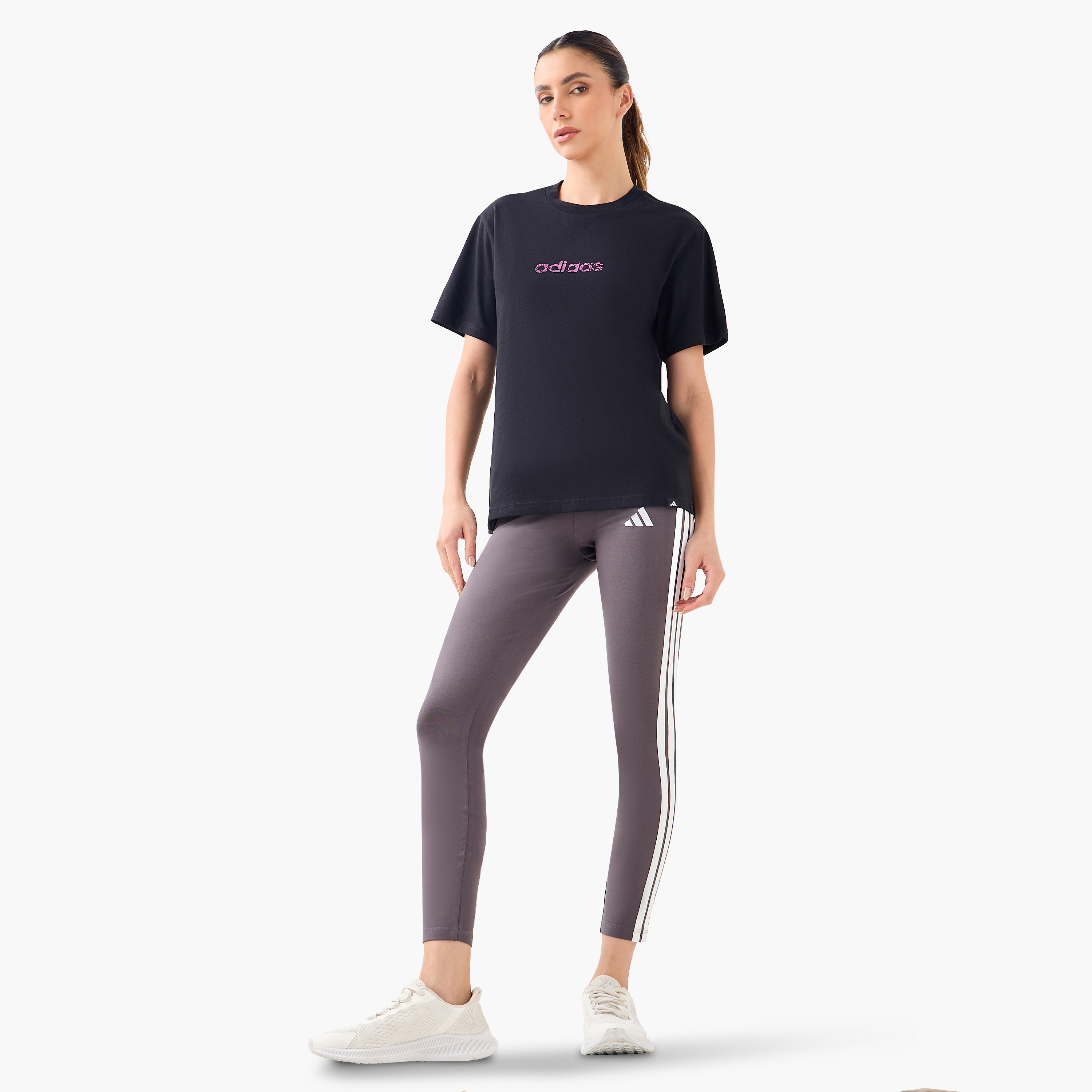 adidas Women's Camo Linear Graphic T-Shirt JN1401 | OE-sports-women-clothing-tshirtsandvests-image-2
