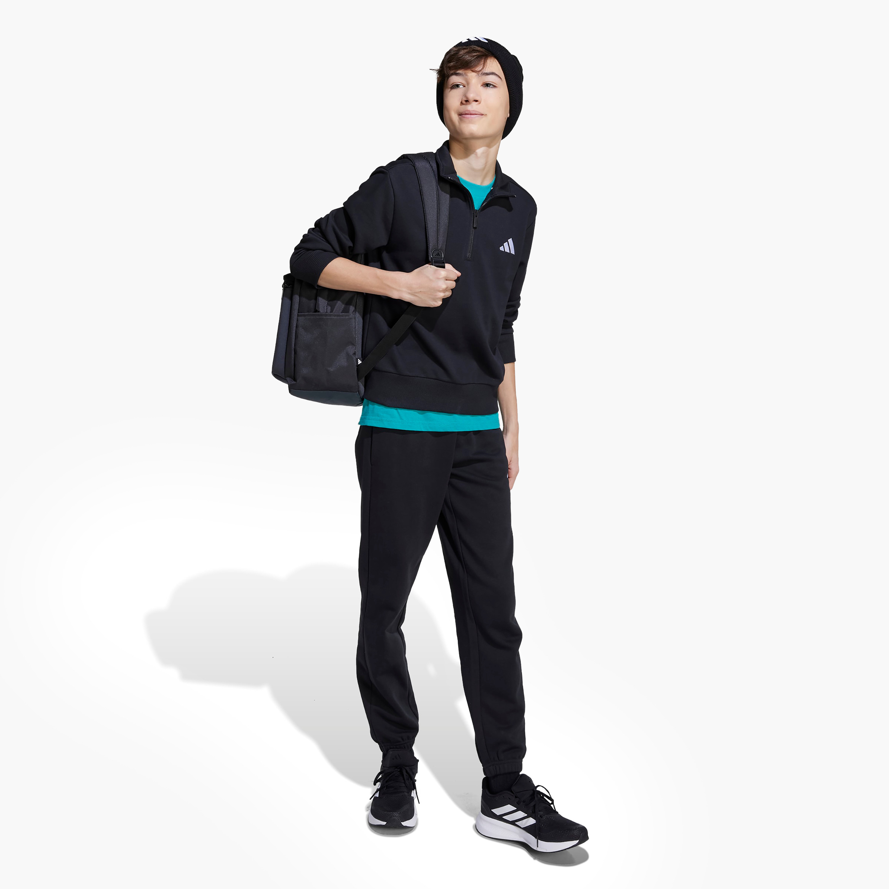 سويت شيرت بياقة عالية وأكمام طويلة ونصف سحاب للأولاد من أديداس-boys-clothing-sweatshirts-image-7